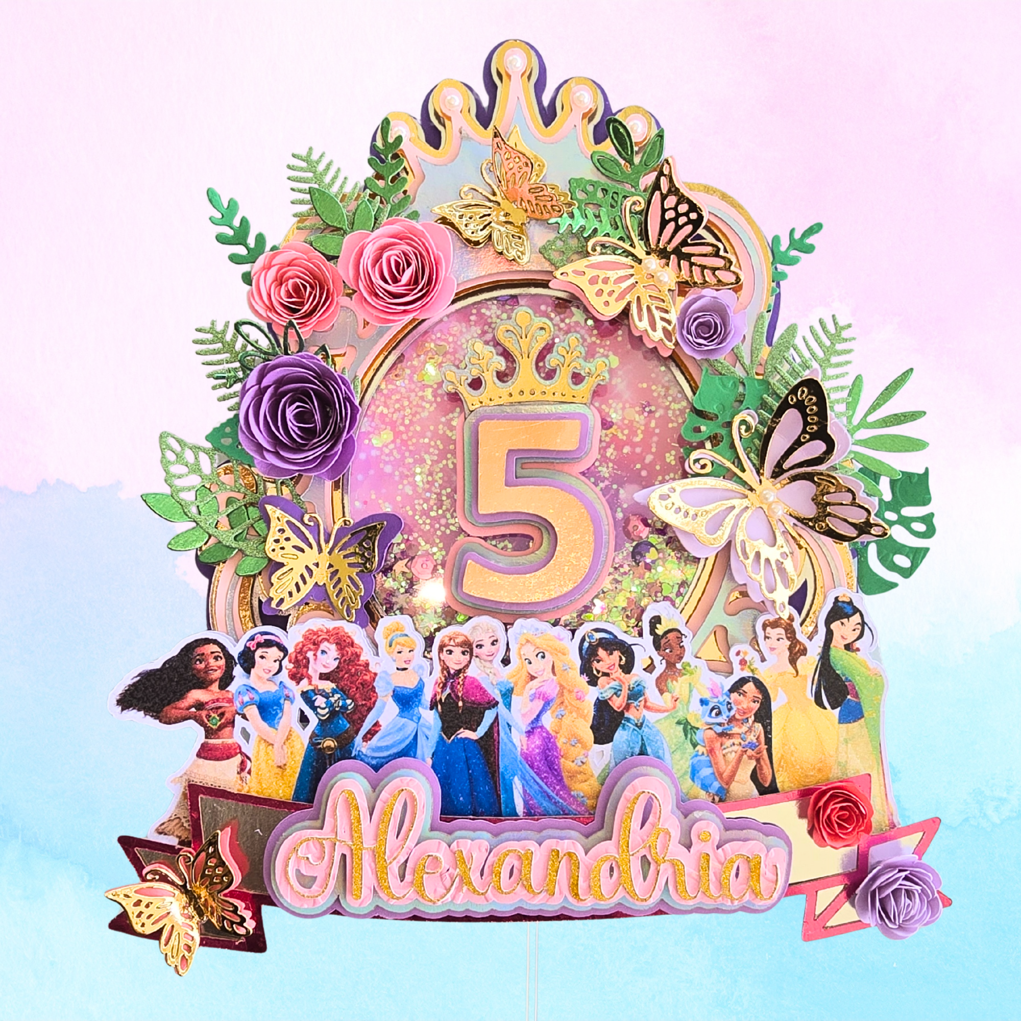 👑 Ideas de Cake Toppers Inspirados en Princesas de Disney