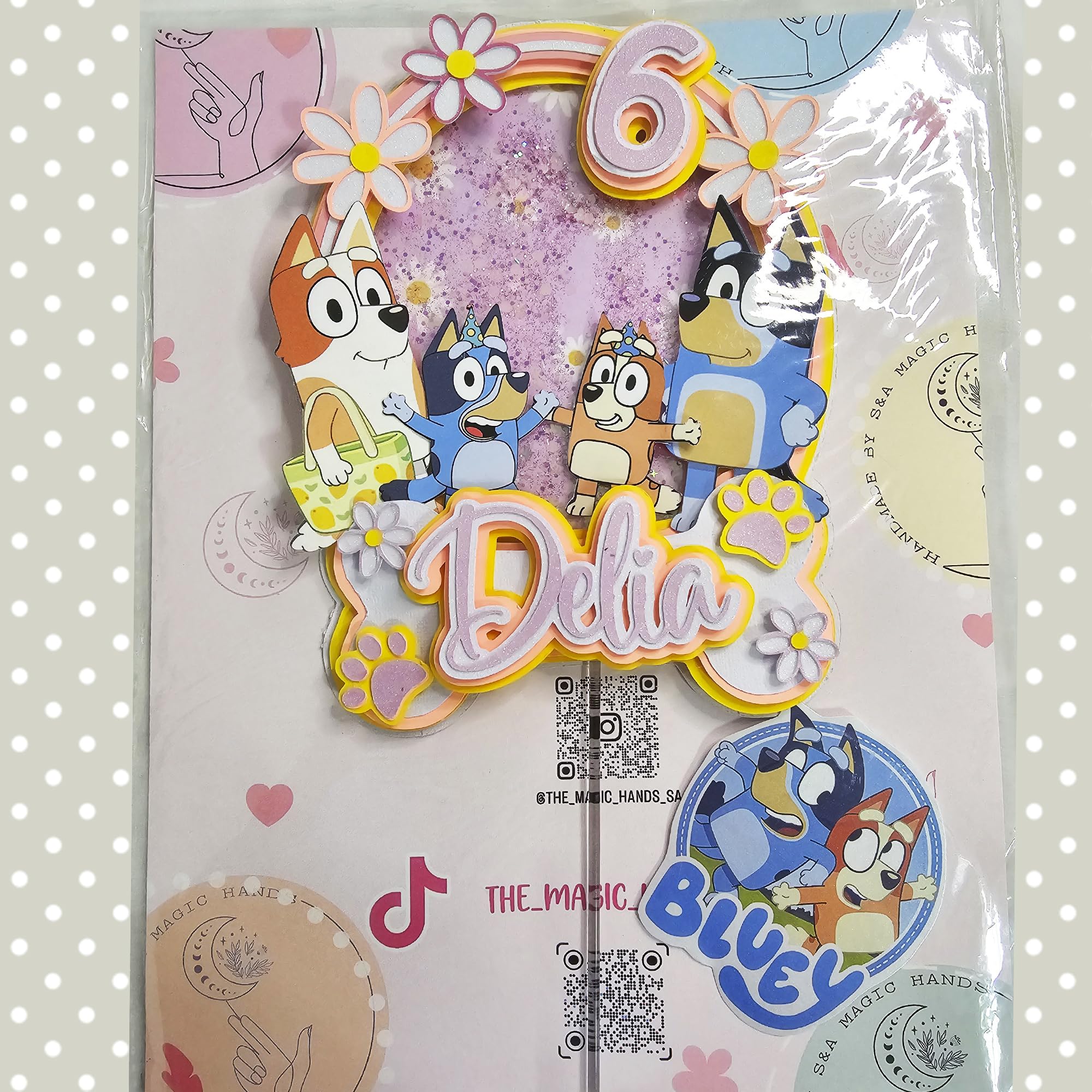 Personalized 3D Glitter Cartoon Cake Toppers for Children's Birthdays