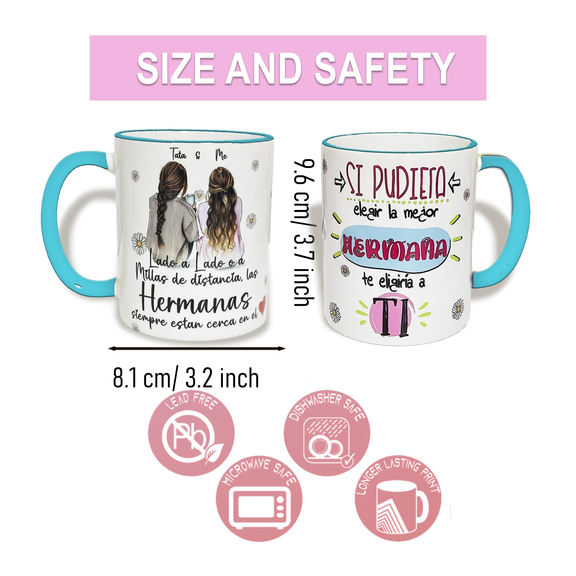 Personalized Sister 11oz Ceramic Mug (Español)