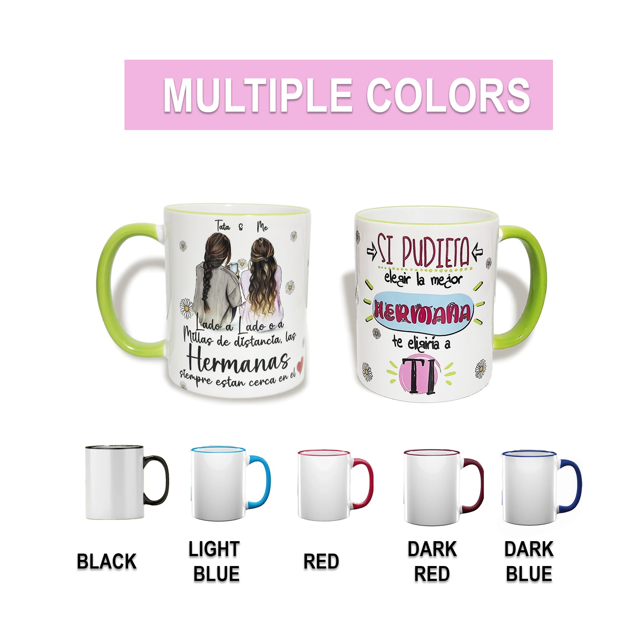 Personalized Sister 11oz Ceramic Mug (Español)