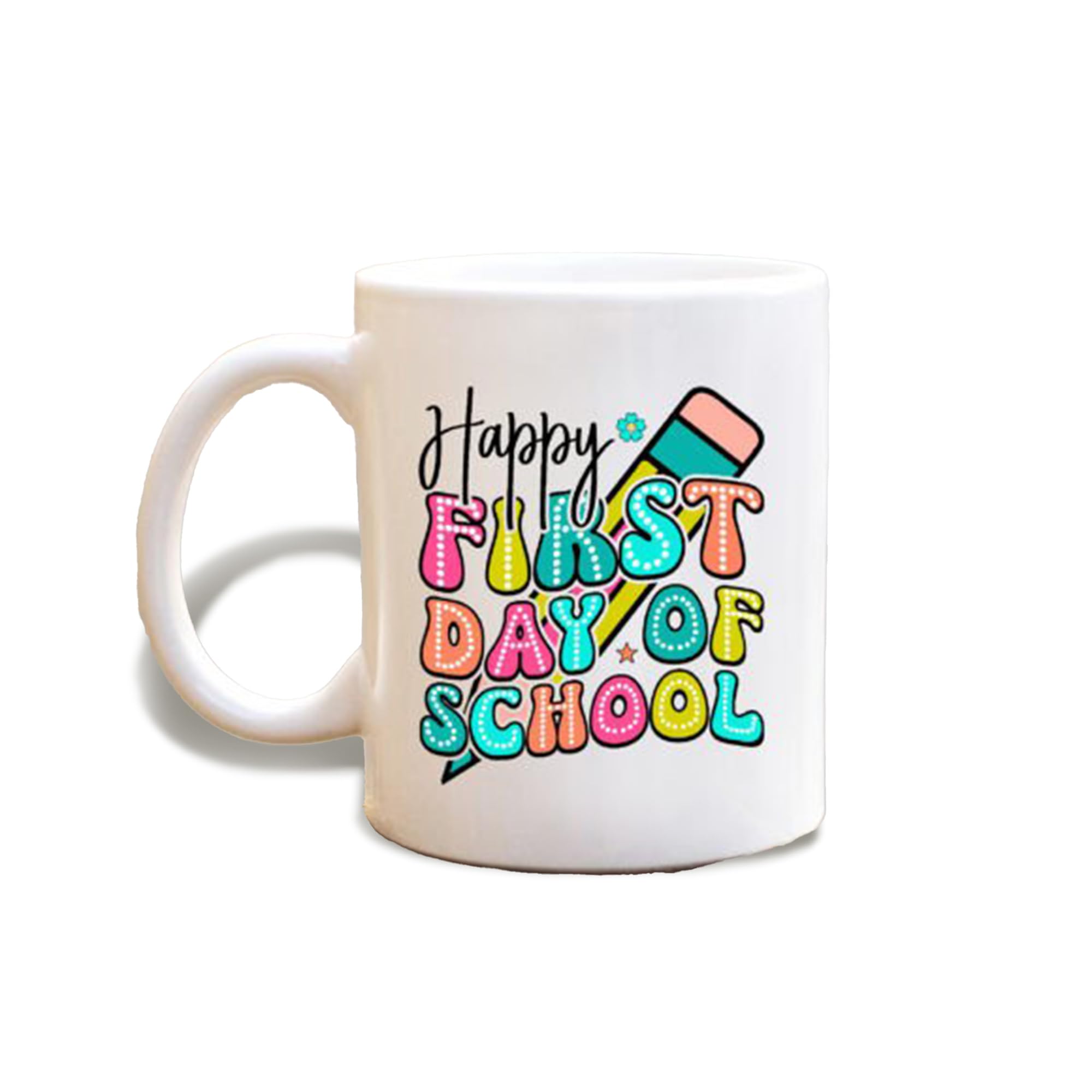 Back to School Ceramic Mug, 11 oz, First Day of School Theme