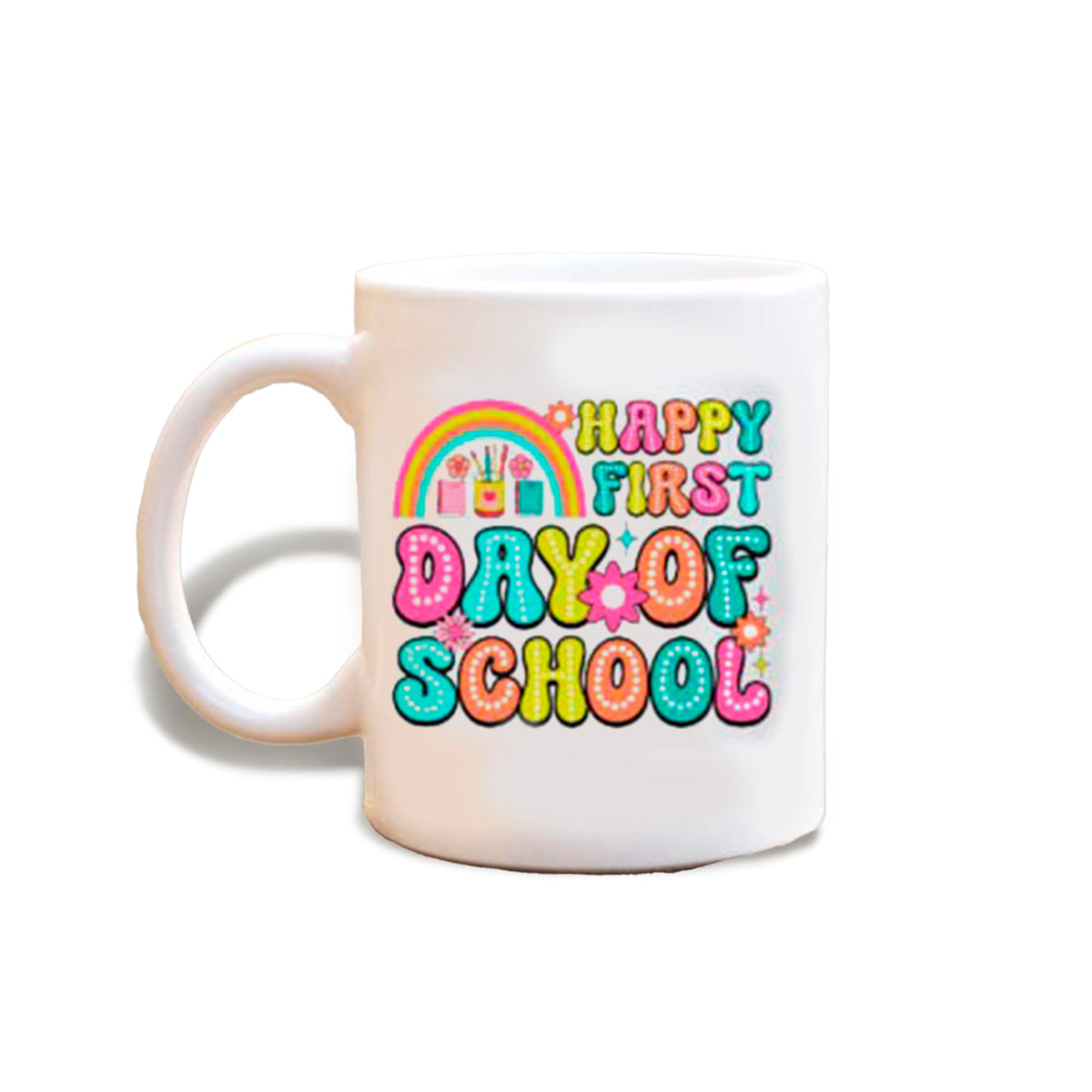 Taza de cerámica de regreso a clases, 11 oz, temática del primer día de clases