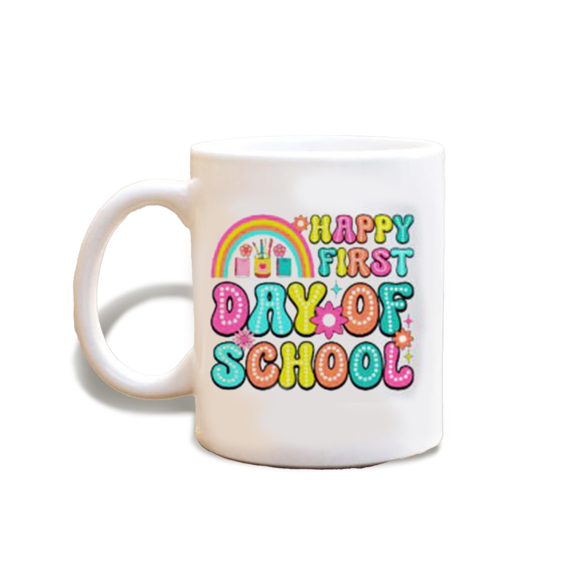 Back to School Ceramic Mug, 11 oz, First Day of School Theme