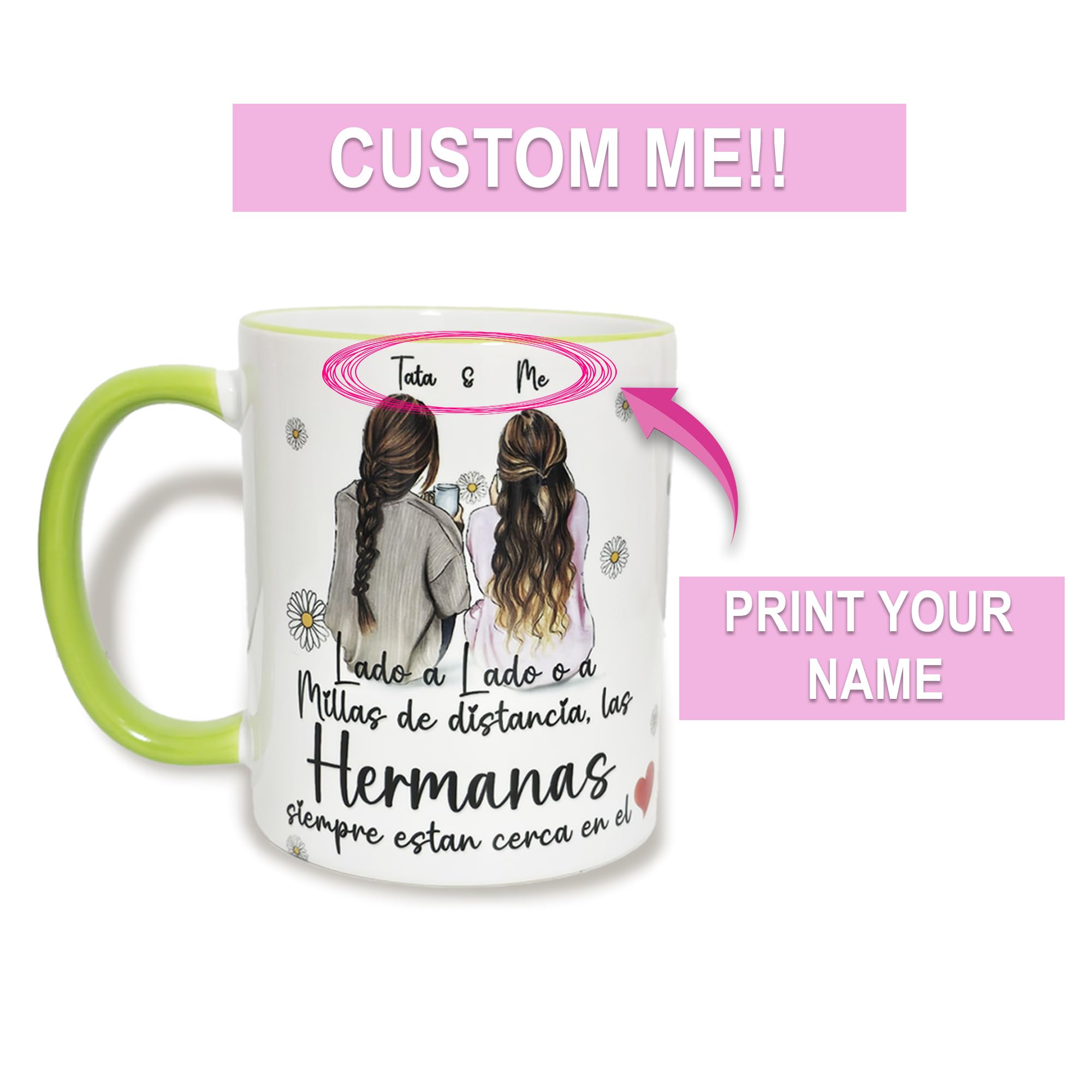 Personalized Sister 11oz Ceramic Mug (Español)