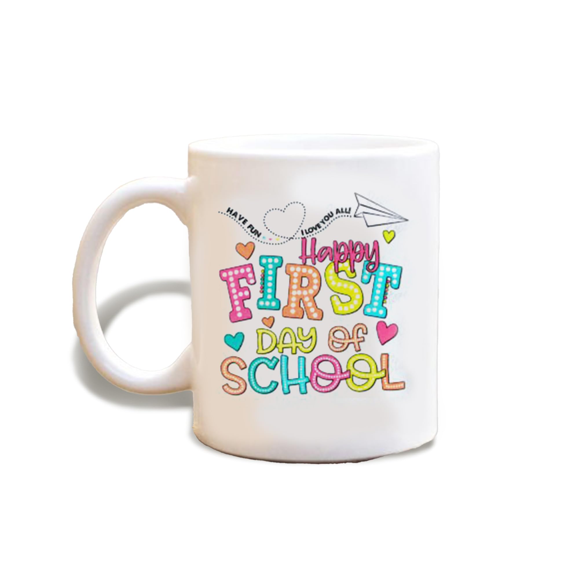 Back to School Ceramic Mug, 11 oz, First Day of School Theme