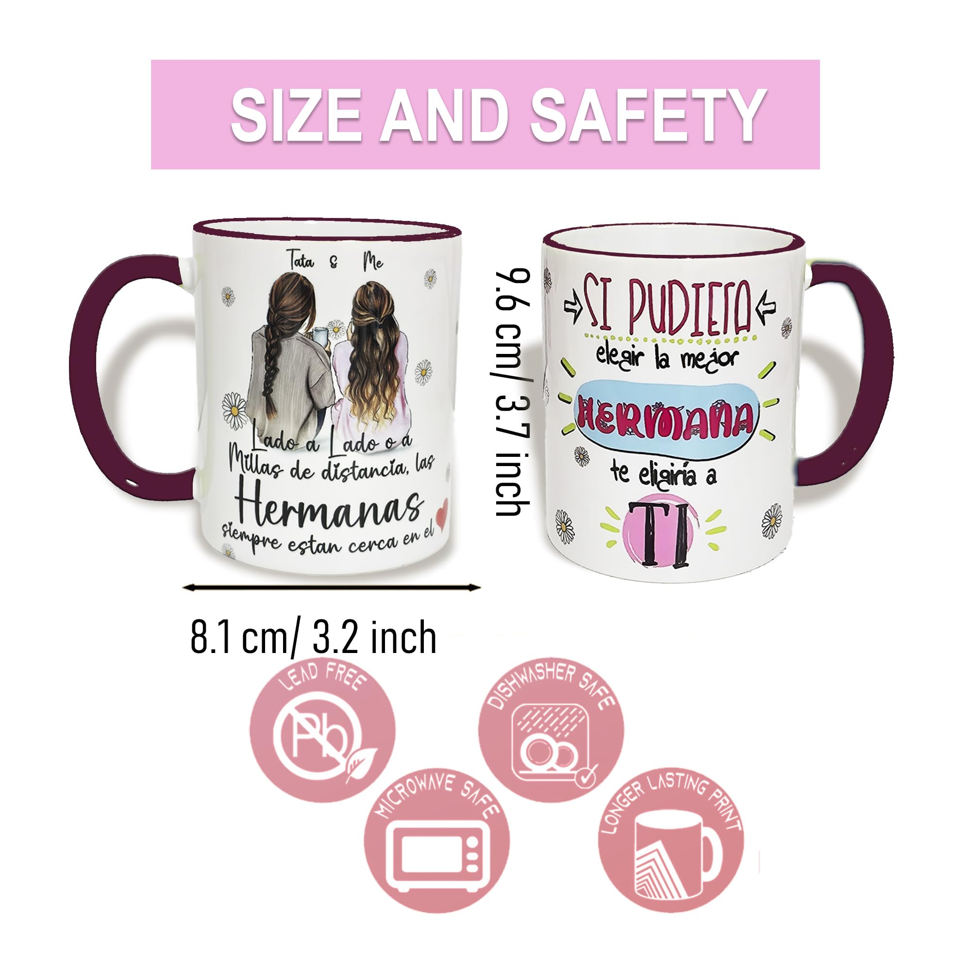Personalized Sister 11oz Ceramic Mug (Español)
