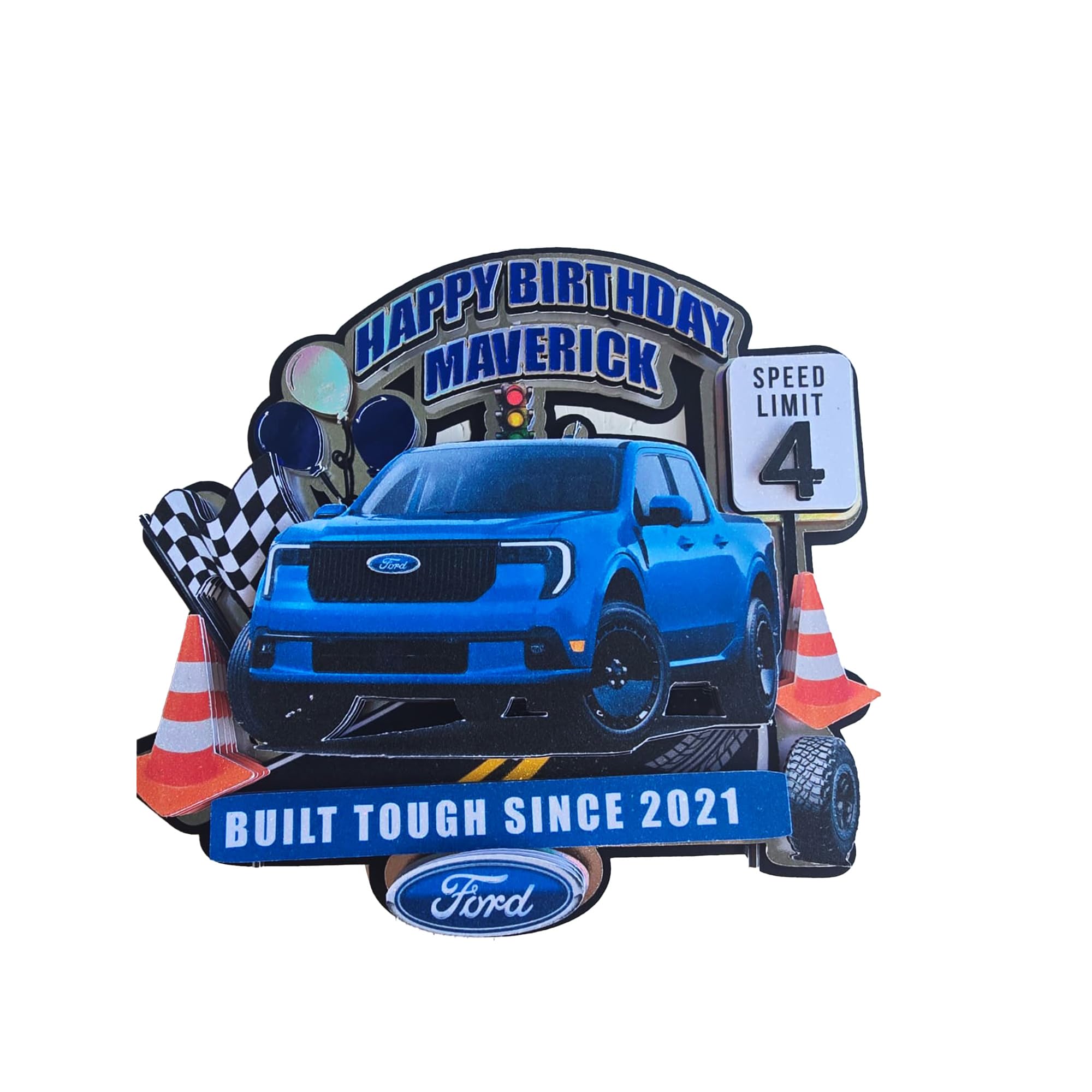 Personalized 3D Glitter Cartoon Cake Toppers for Children's Birthdays