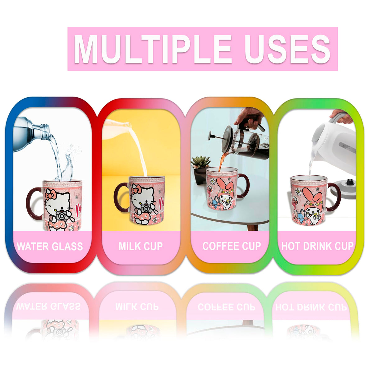 Taza de cerámica personalizada de Kitty y Melody de 11 oz