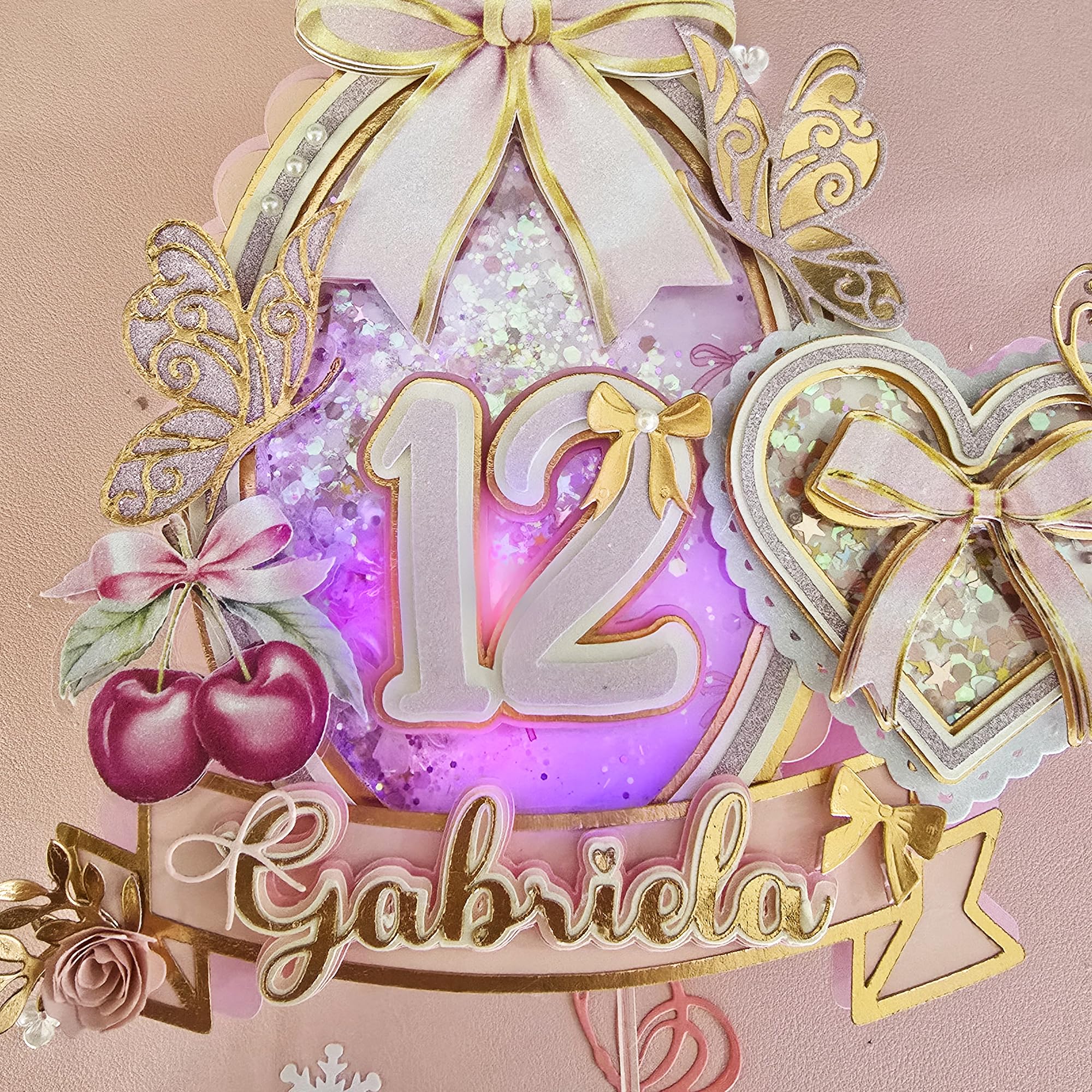 Personalized 3D Glitter Cartoon Cake Toppers for Children's Birthdays