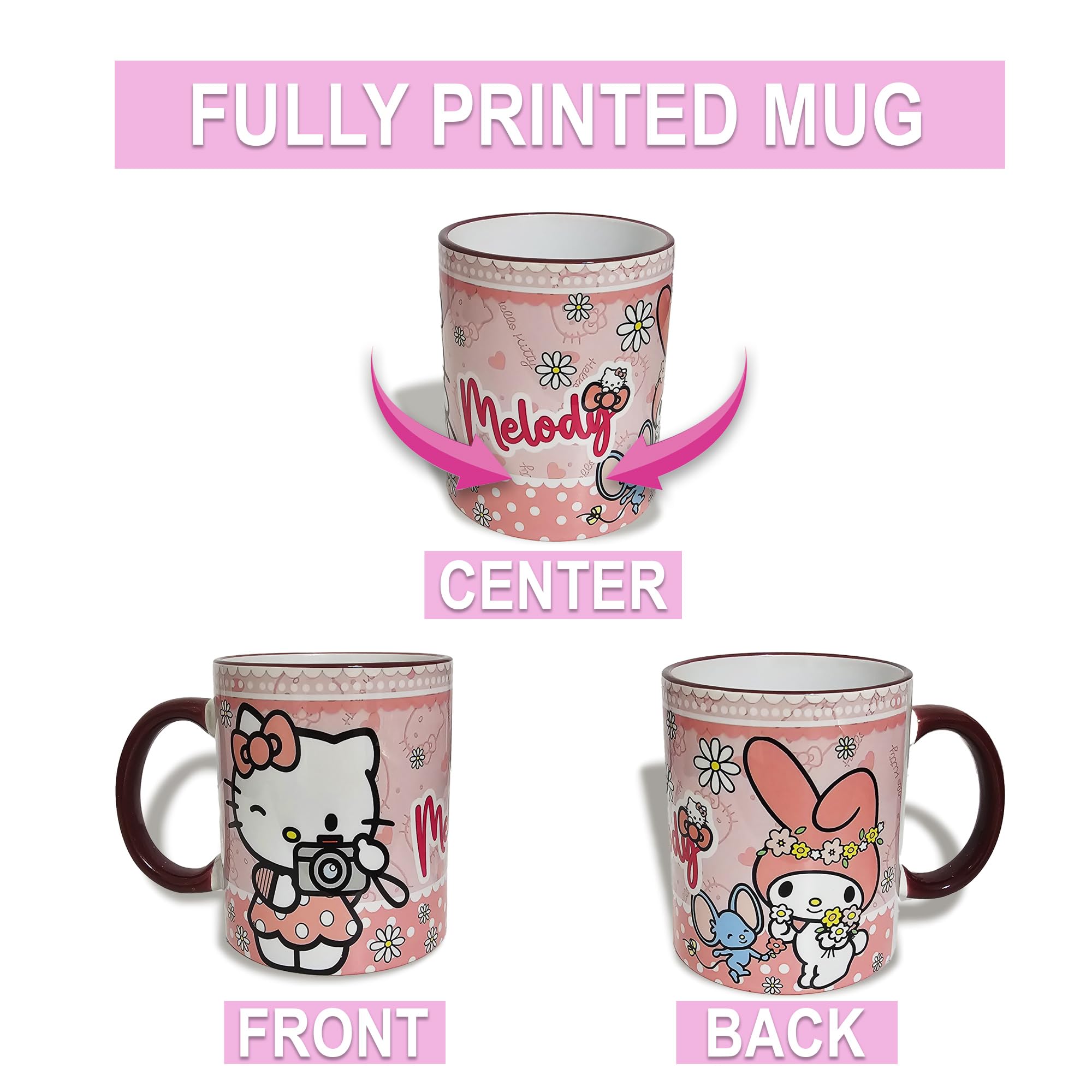 Personalized Kitty and Melody 11oz Ceramic Mug