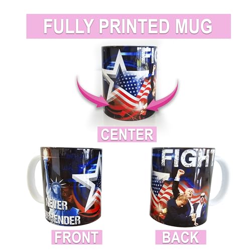 Trump Coffee Mugs, Double Sided Printing, Ceramic, Gift Box, Birthday Gifts for Men, Women, Dad, Friends.