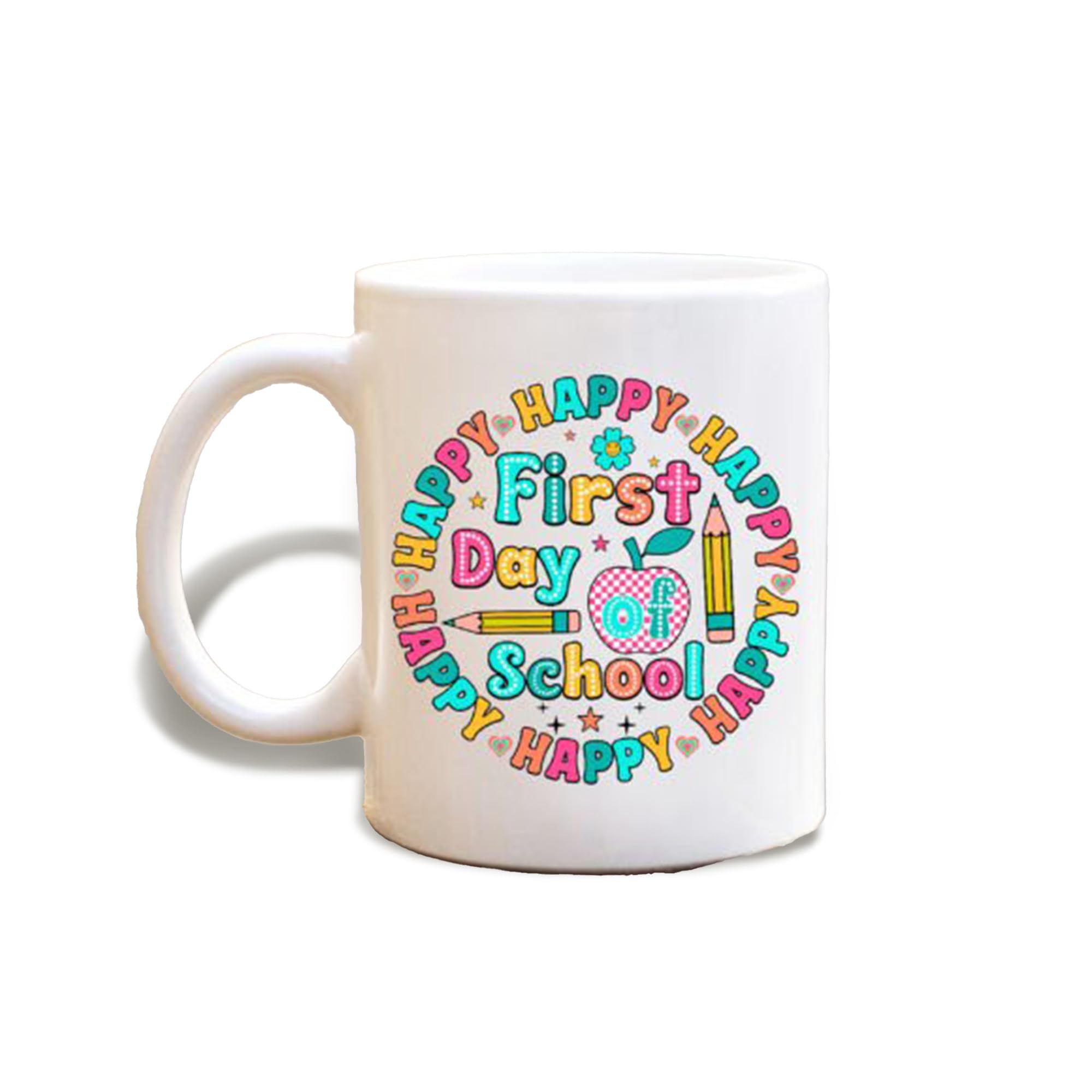 Back to School Ceramic Mug, 11 oz, First Day of School Theme