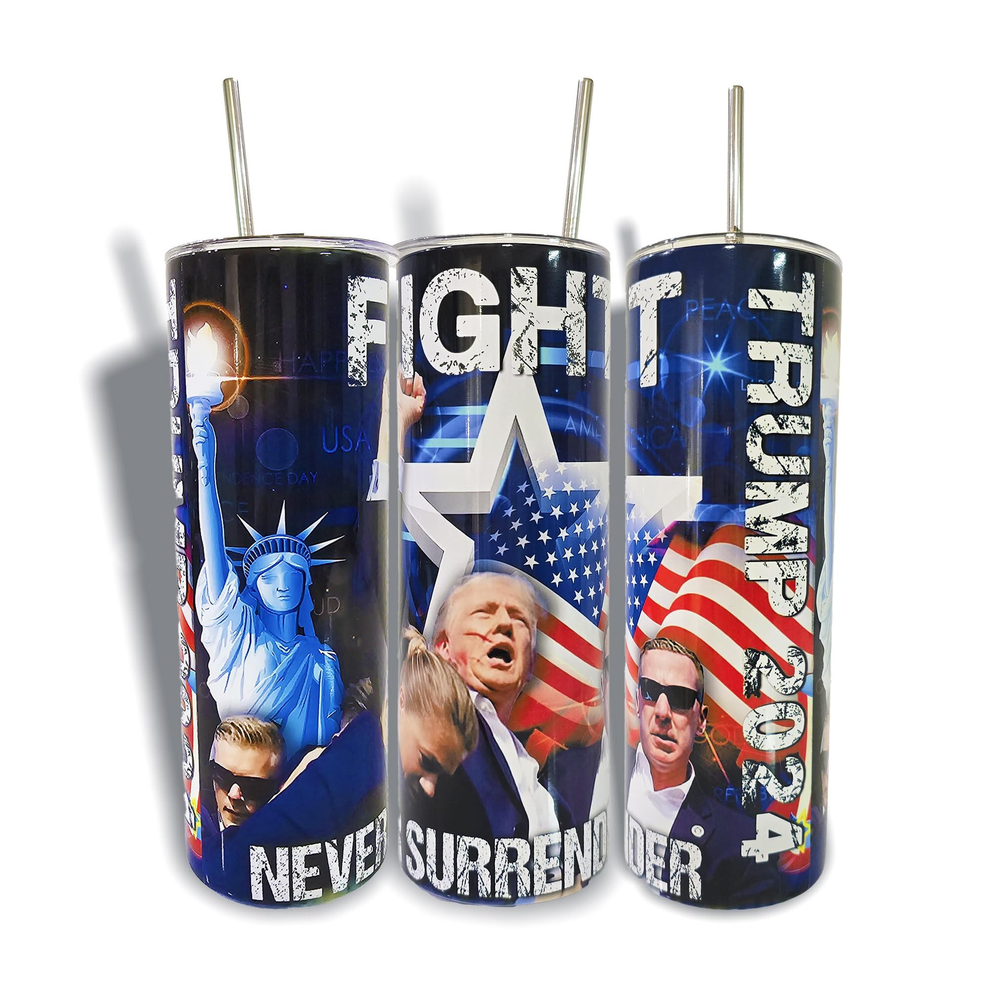 Trump Themed 20oz Insulated Stainless Steel Tumbler, Non-Slip Base, Lid, Metal and Plastic Straws, stanley tumbler, stanley cup