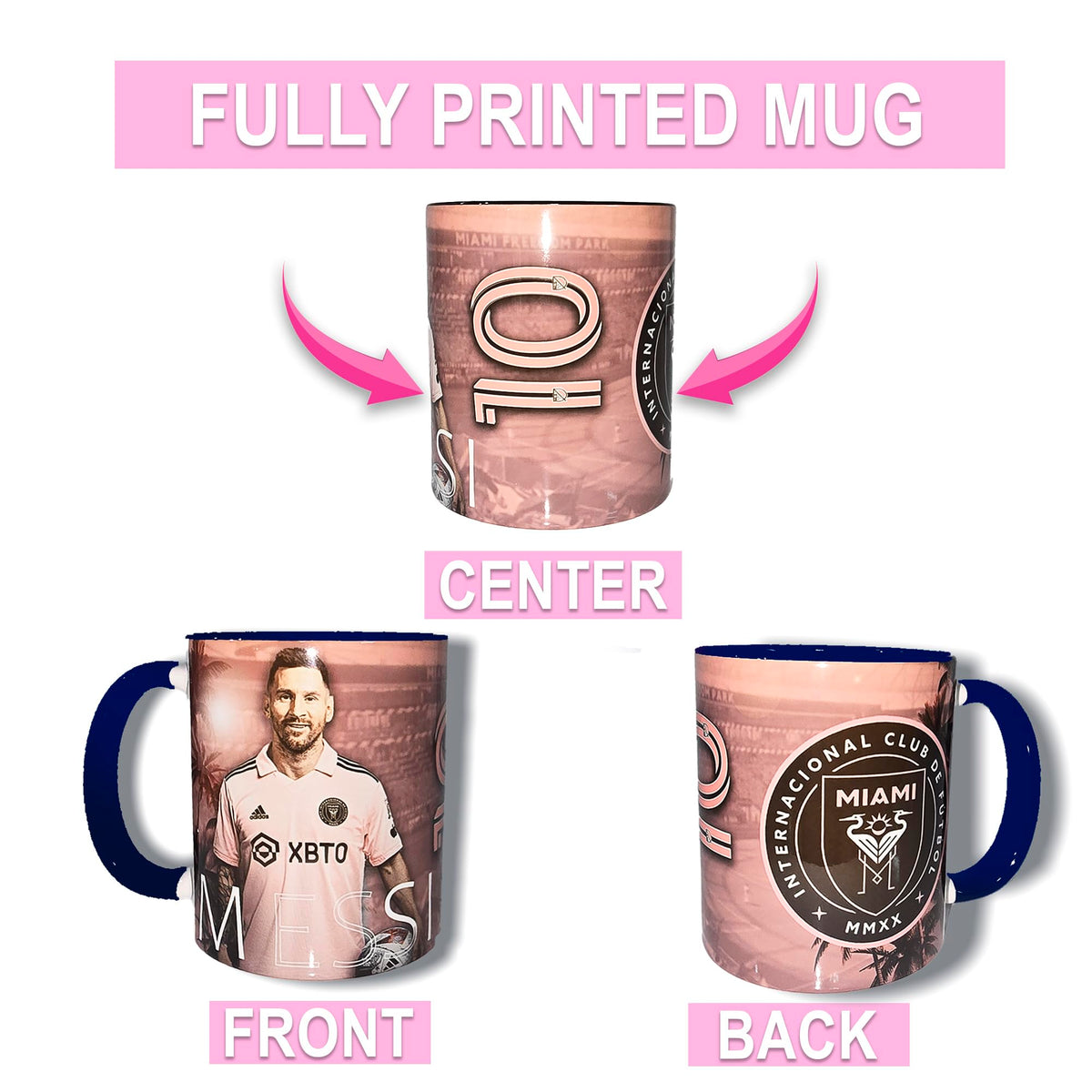 Taza de café de fútbol con impresión completa