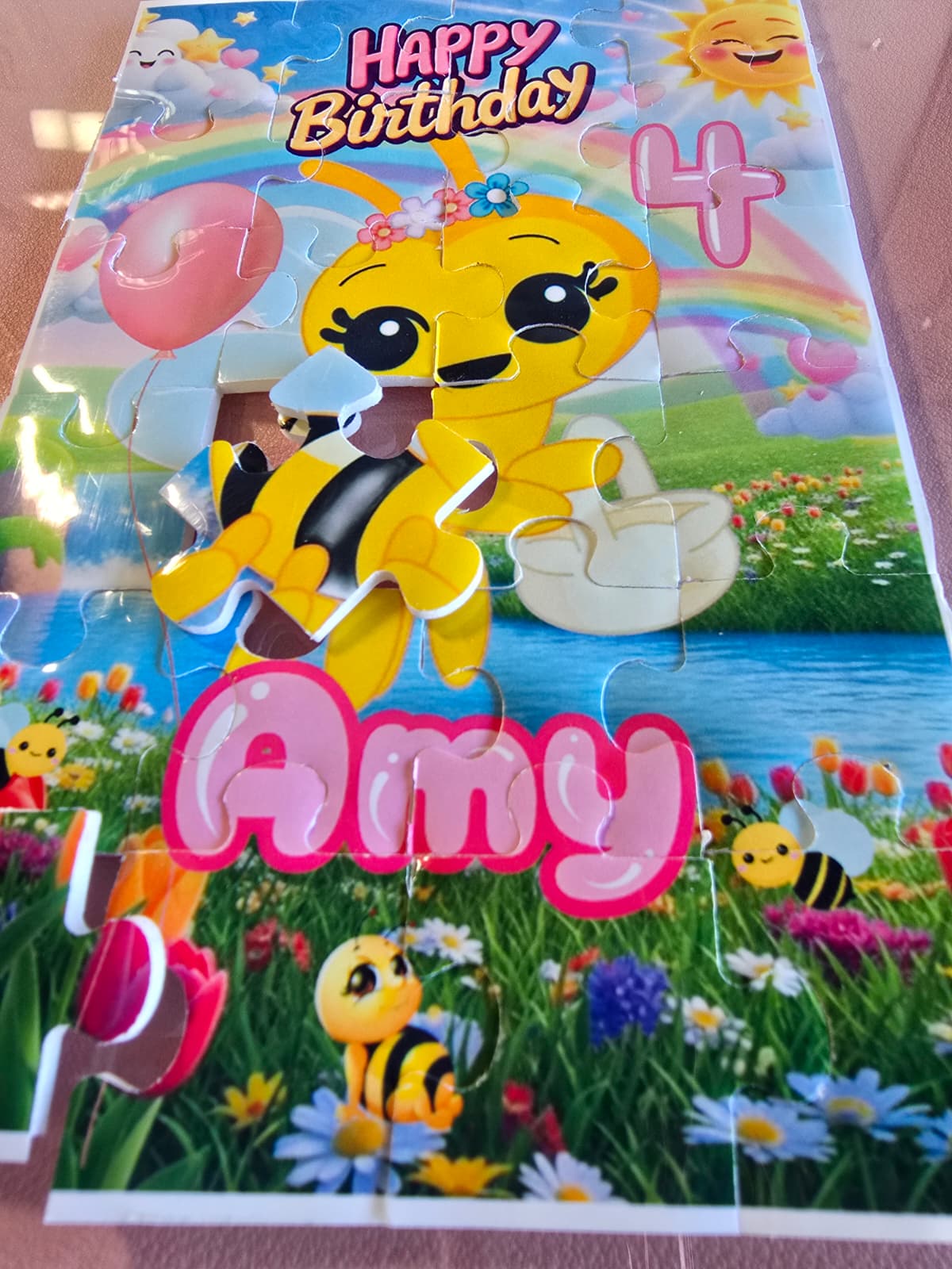 Personalized Kids Puzzle 4x6" – 24 Pieces | Custom Birthday Party Favor