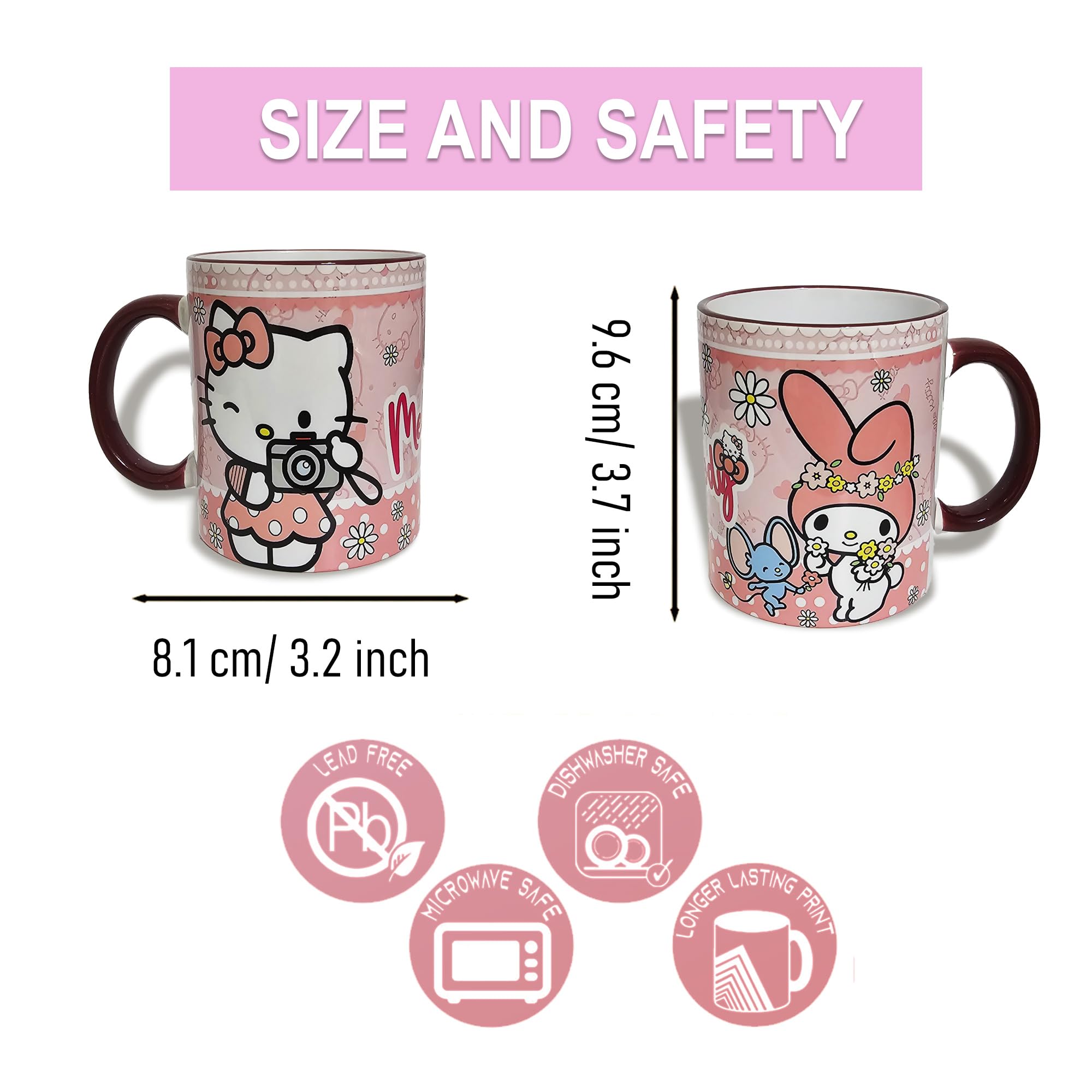 Personalized Kitty and Melody 11oz Ceramic Mug
