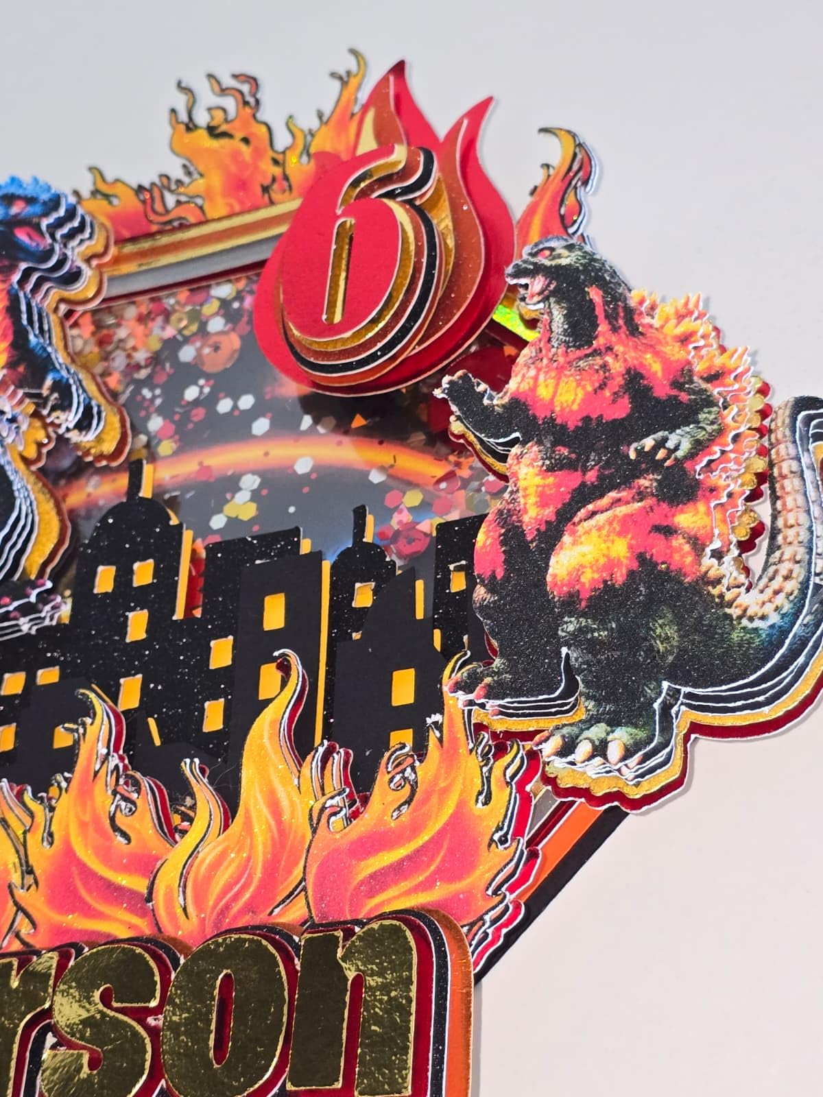 Personalized 3D Glitter Cartoon Cake Toppers for Children's Birthdays