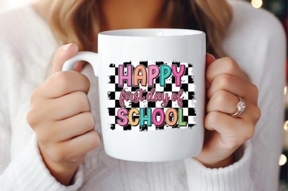 Back to School Ceramic Mug, 11 oz, First Day of School Theme