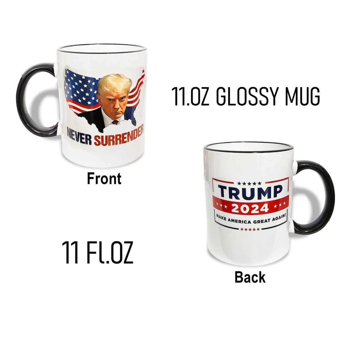 Tazas de café Trump, impresión a doble cara, cerámica, caja de regalo, regalos de cumpleaños para hombres, mujeres, papá, amigos.