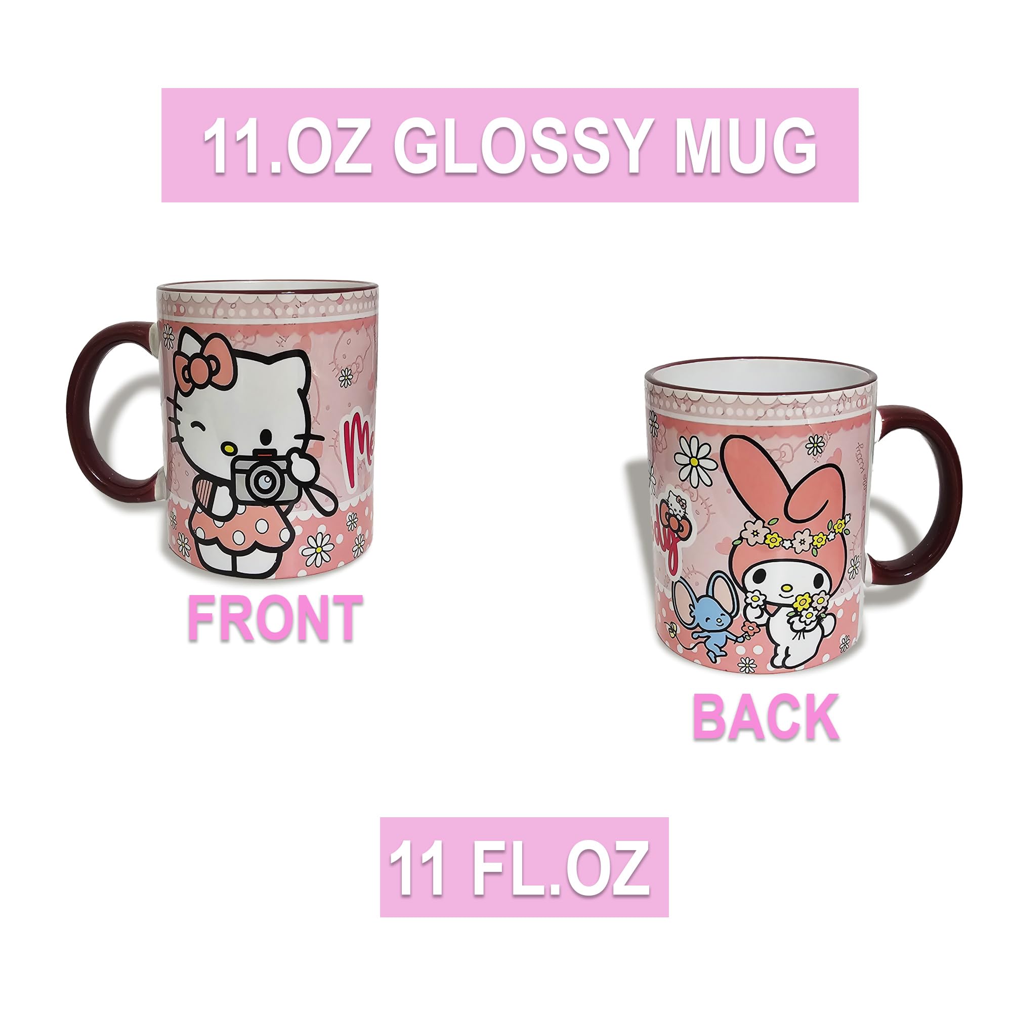 Personalized Kitty and Melody 11oz Ceramic Mug