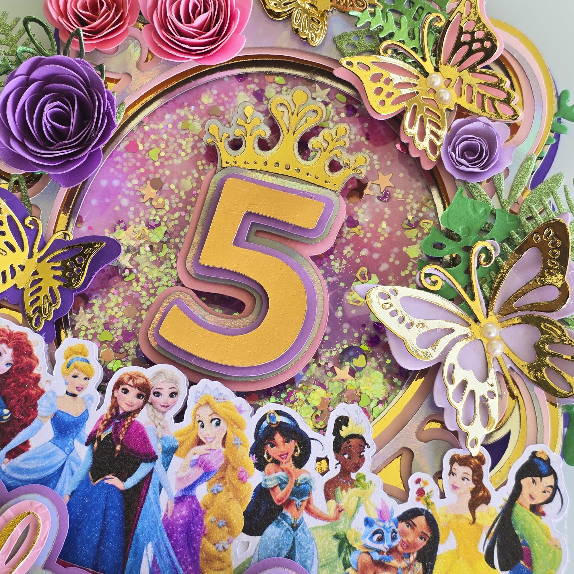 Personalized 3D Glitter Cartoon Cake Toppers for Children's Birthdays