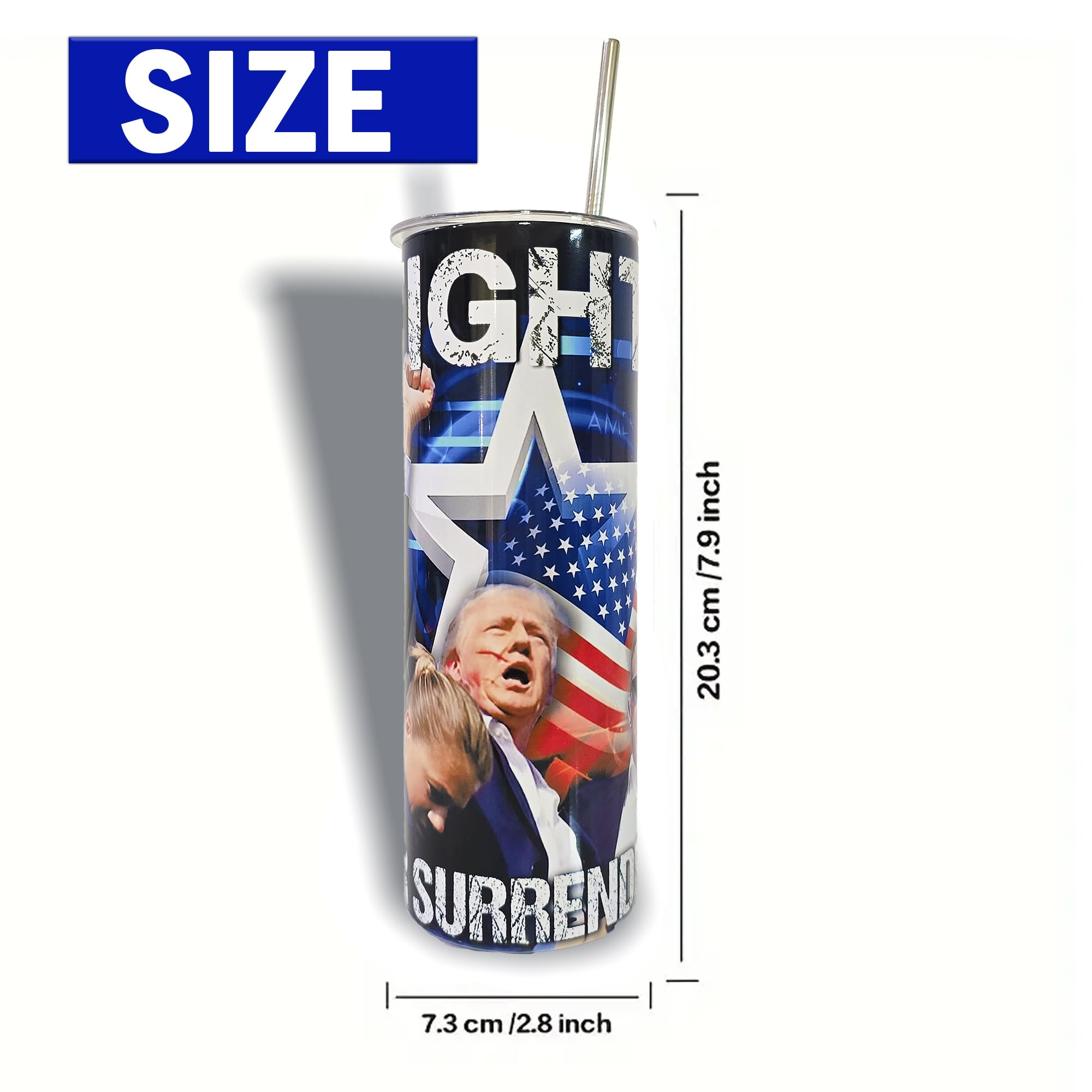 Trump Themed 20oz Insulated Stainless Steel Tumbler, Non-Slip Base, Lid, Metal and Plastic Straws, stanley tumbler, stanley cup