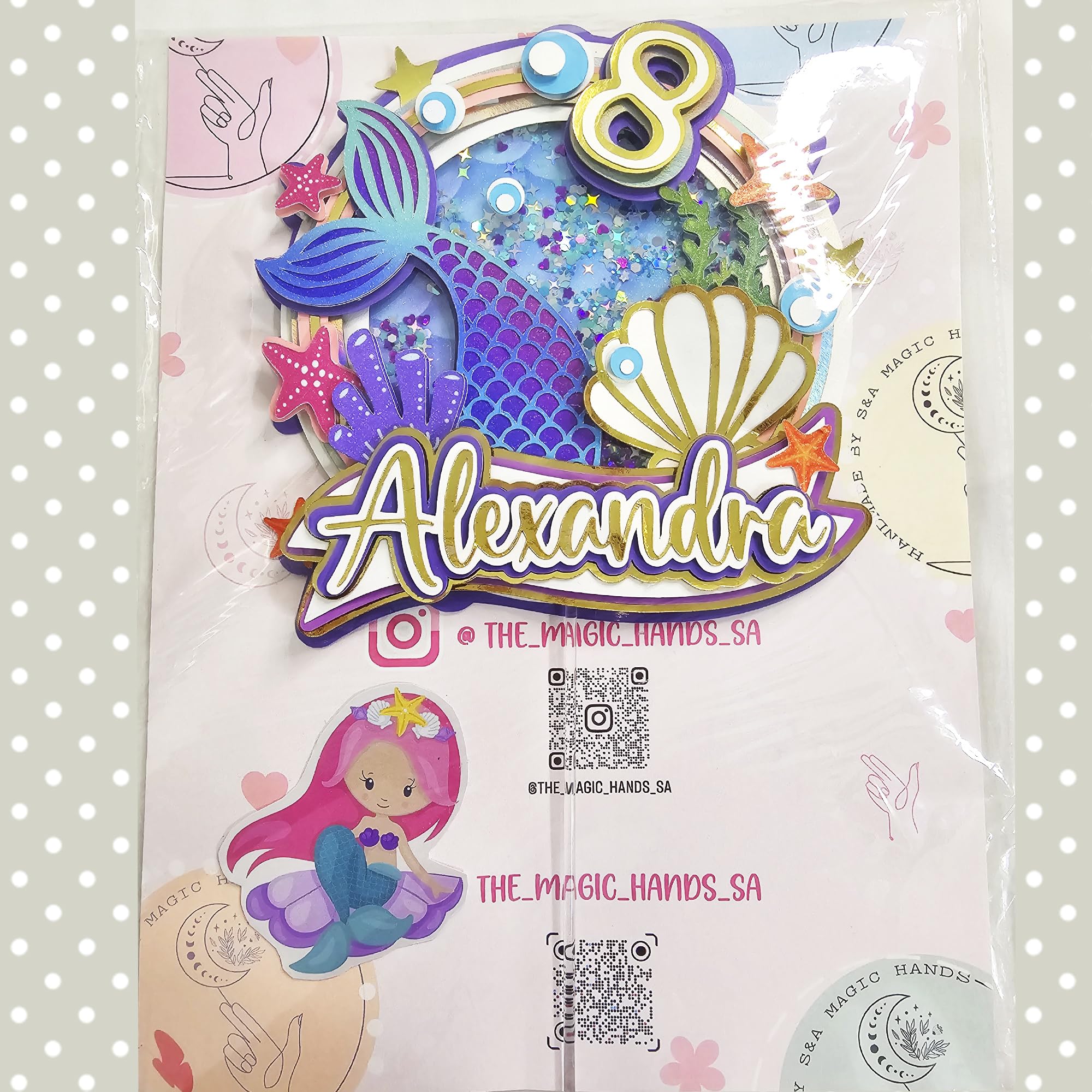 Personalized 3D Glitter Cartoon Cake Toppers for Children's Birthdays