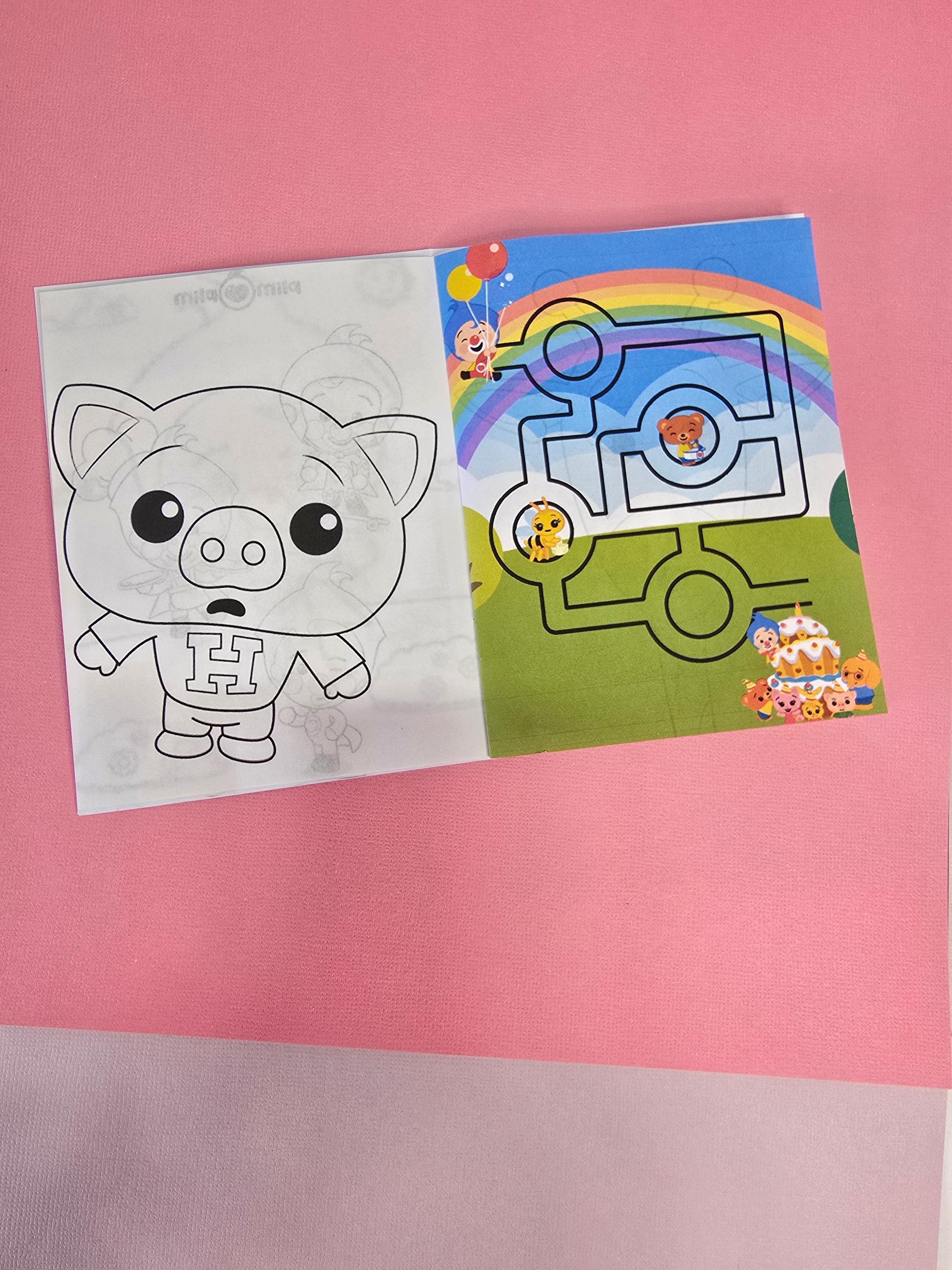 Mini Libros de Colorear para Fiestas de Cumpleaños - Pack de 12 Unidades - 16 Páginas de Actividades 5.5x4 Pulgadas