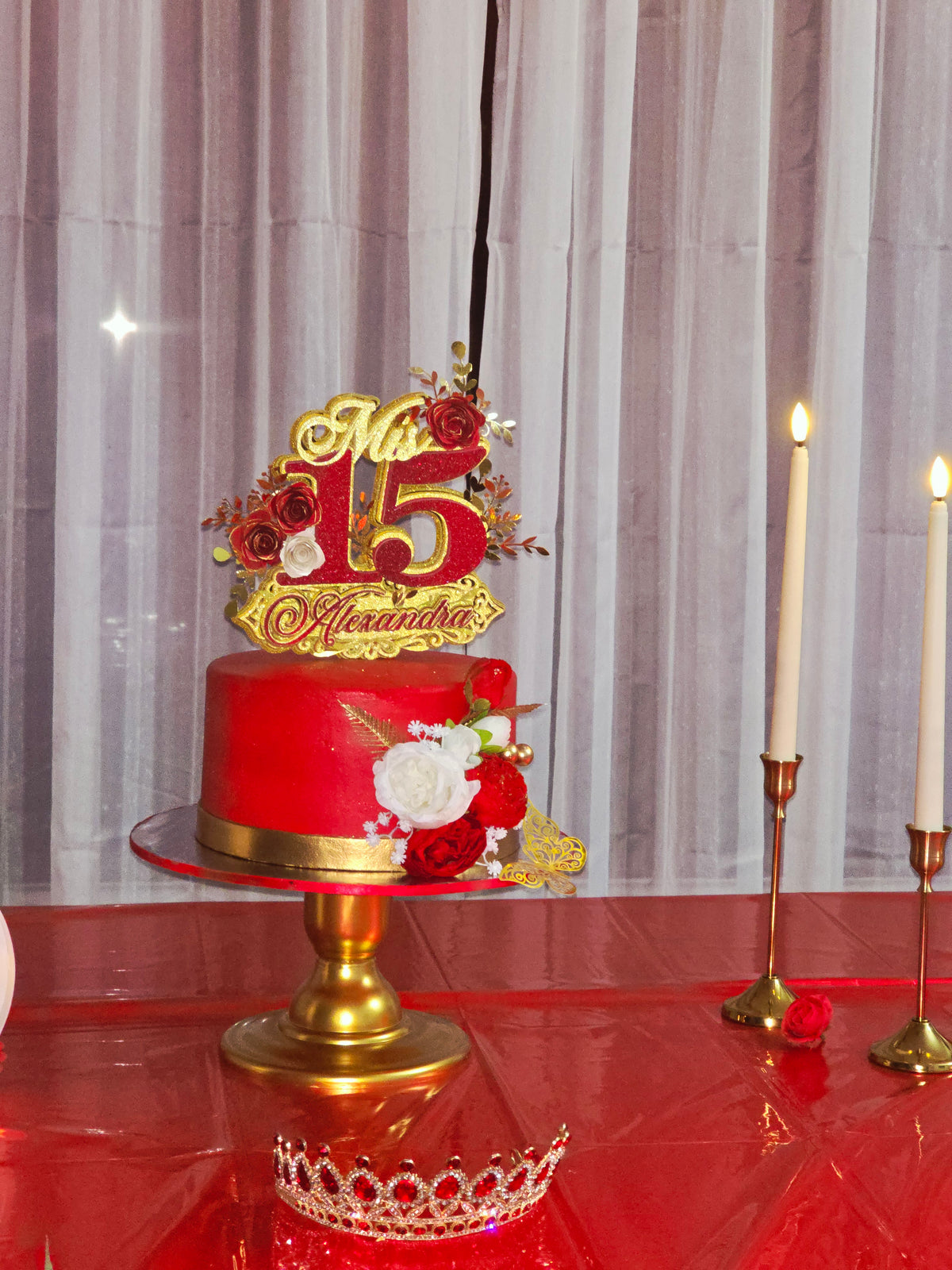 Personalized 3D Glitter Cake Topper (Mis 15)