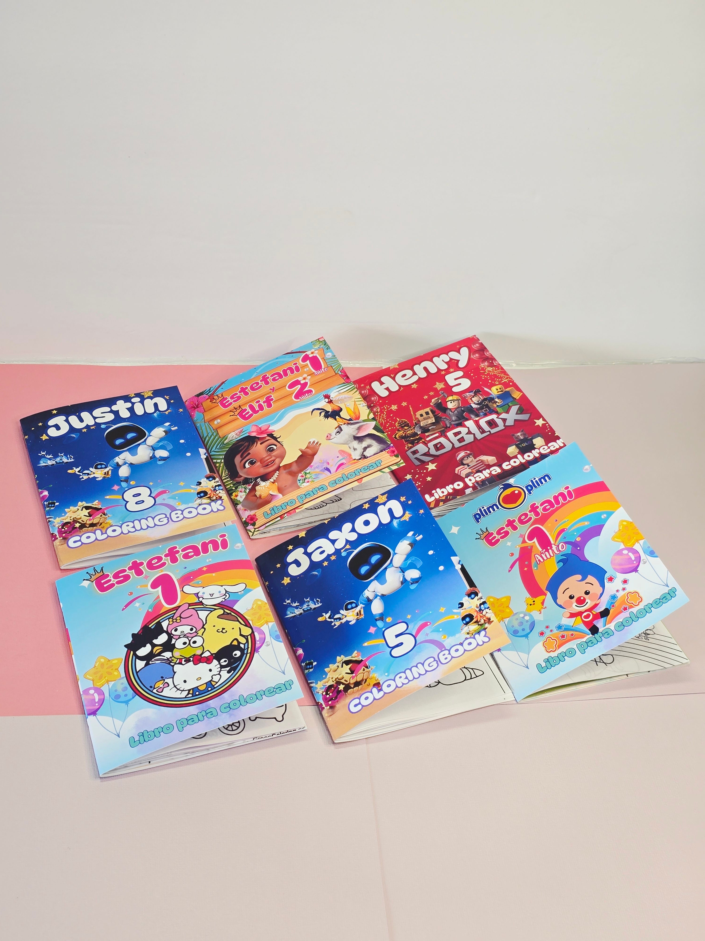 Mini Libros de Colorear para Fiestas de Cumpleaños - Pack de 12 Unidades - 16 Páginas de Actividades 5.5x4 Pulgadas