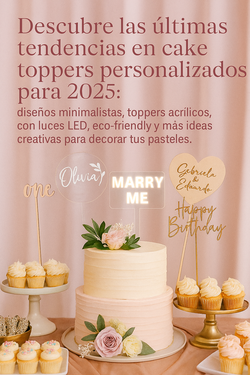 🌟 Tendencias Actuales en Cake Toppers: Lo Último en Decoración de Pasteles
