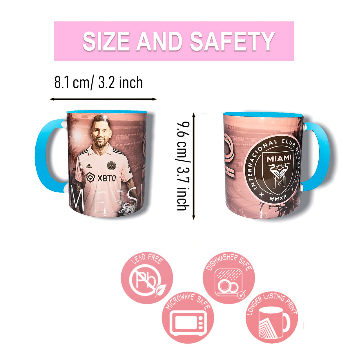 Taza de café de fútbol con impresión completa
