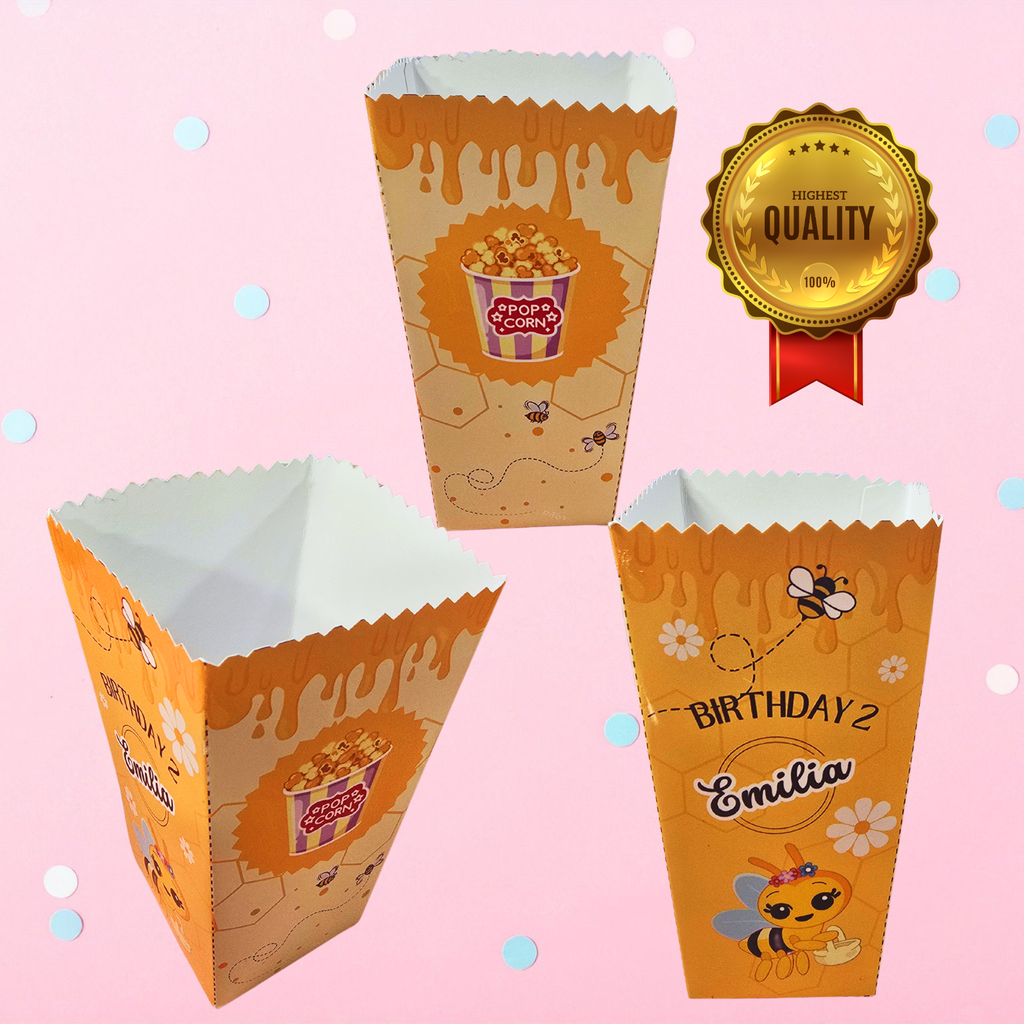Mini Pop Box Personalizadas - Cajitas de Palomitas para Fiestas