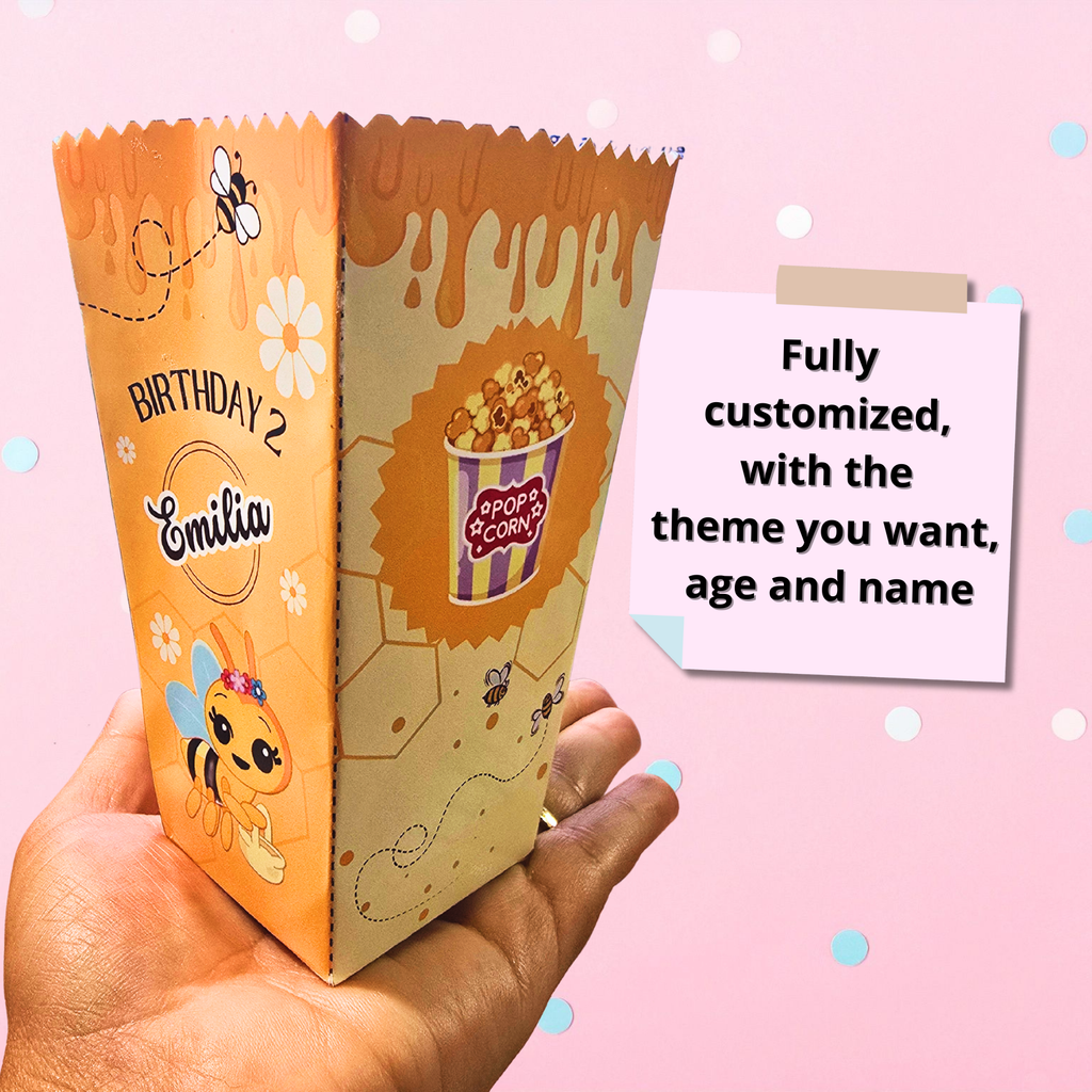 Mini Pop Box Personalizadas - Cajitas de Palomitas para Fiestas