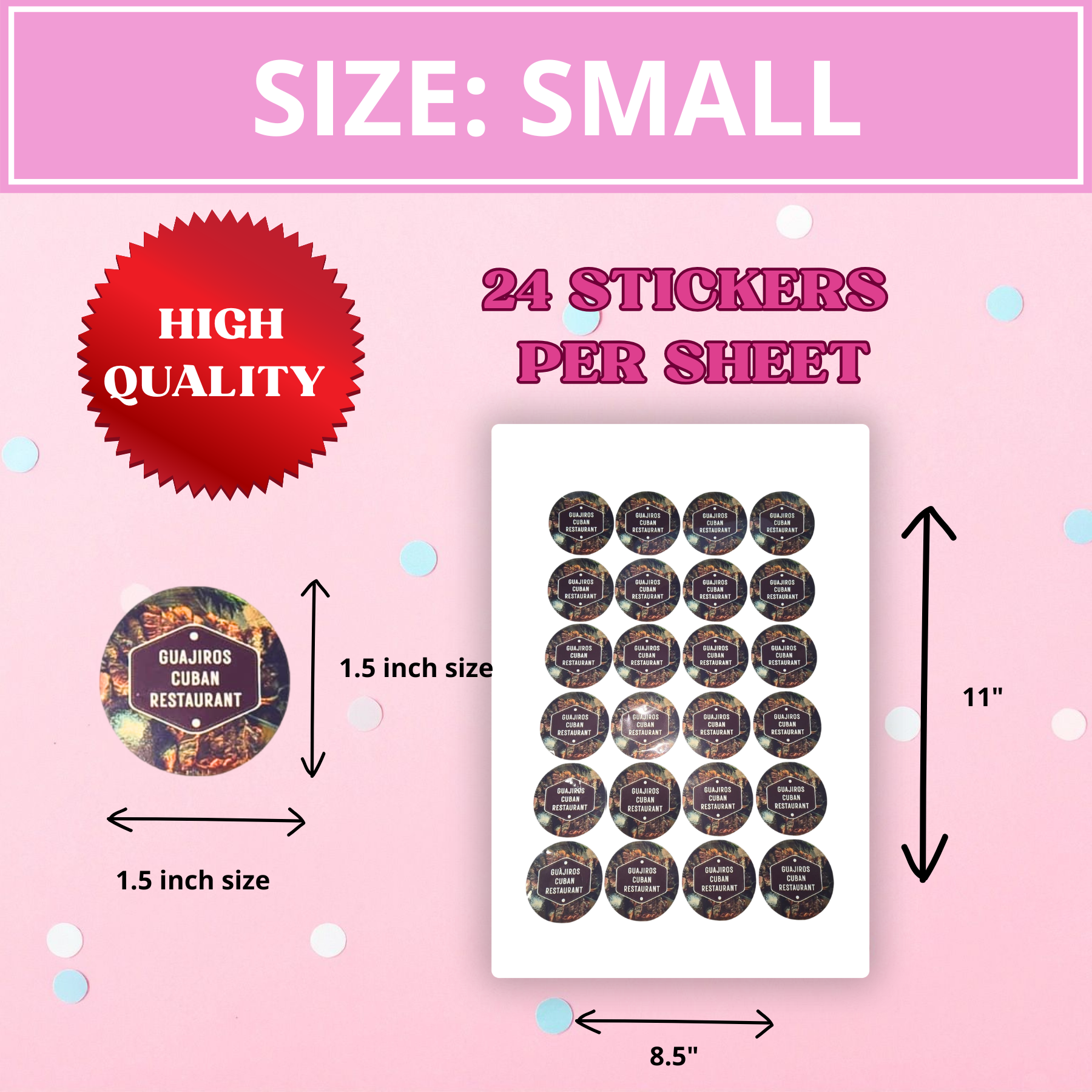 Pegatinas Personalizadas para Negocios - Logo y Diseño Incluido | Varios Tamaños