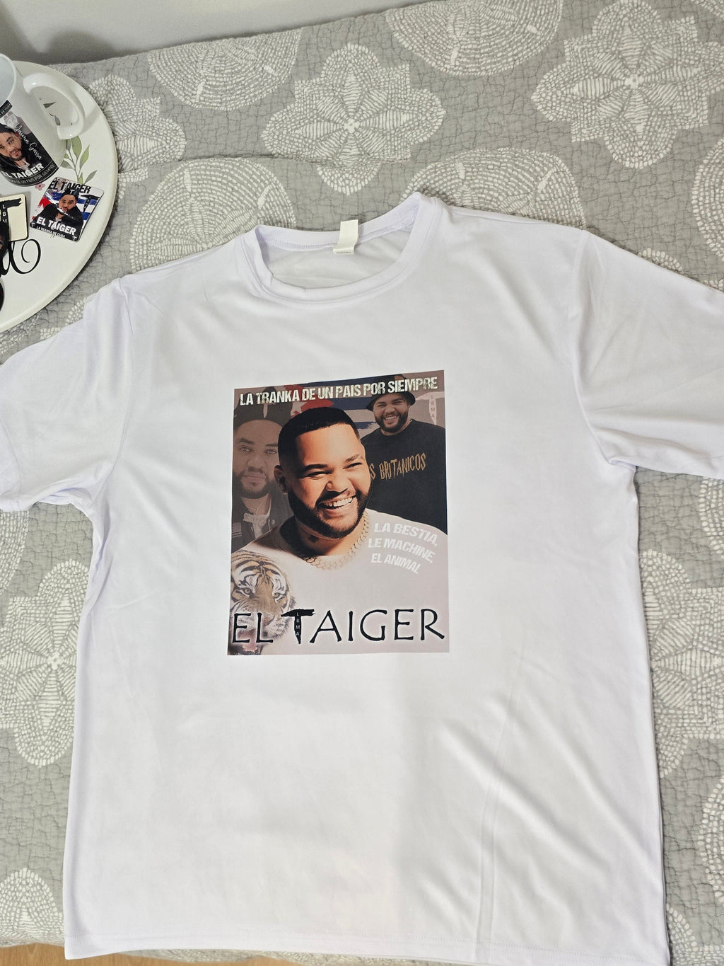 Custom White Sublimated T-Shirt – Personalized Shirt with Name, Photo, Logo or Custom Design | Unique Gift Idea