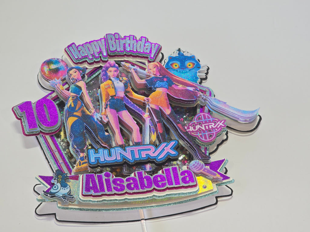Personalized 3D Glitter Cake Topper k pop