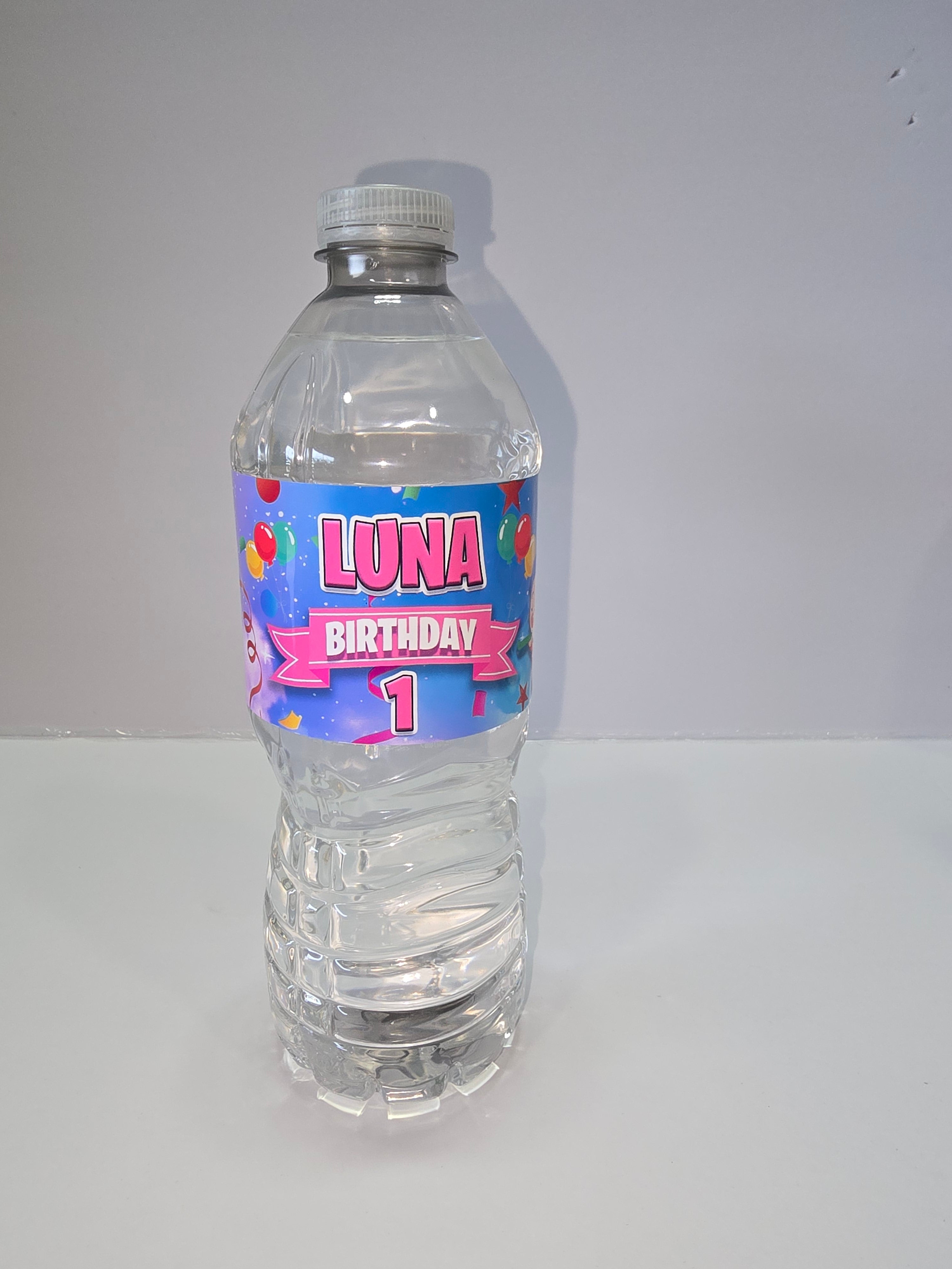 Pegatinas Personalizadas para Botellas de Agua - Fiestas y Eventos
