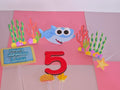 16 pcs Personalized Birthday Gift Bags with Name and Age – Bags with Ribbon Handles- 8.5"x5.5 (Baby Shark