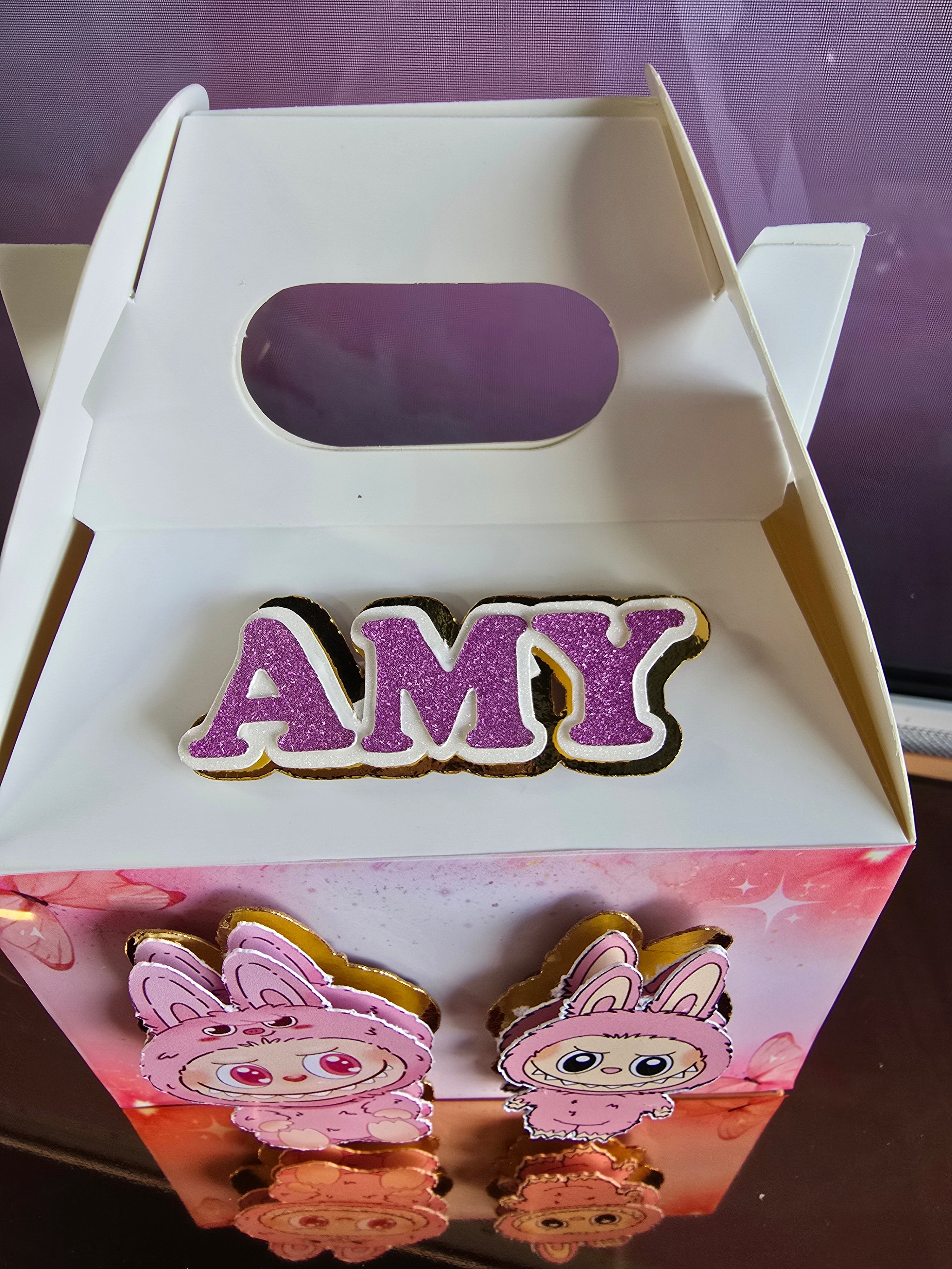 Mini Cajas Dulceras Personalizadas Estilo Box Lunch - Cajitas para Fiestas