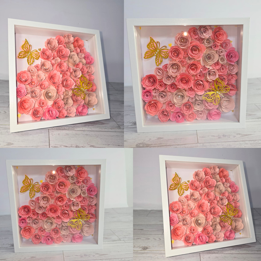 Personalized Mom Shadow Box Frame - 3D Paper Flower Gift for Mother's Day