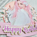 Personalized 3D Glitter Cartoon Cake Topper karol g