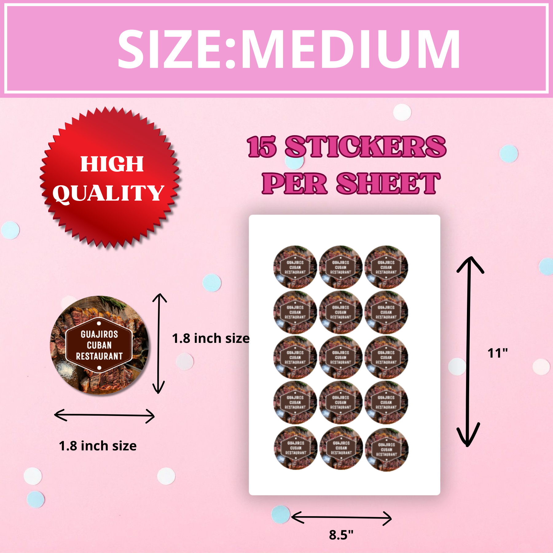 Pegatinas Personalizadas para Negocios - Logo y Diseño Incluido | Varios Tamaños