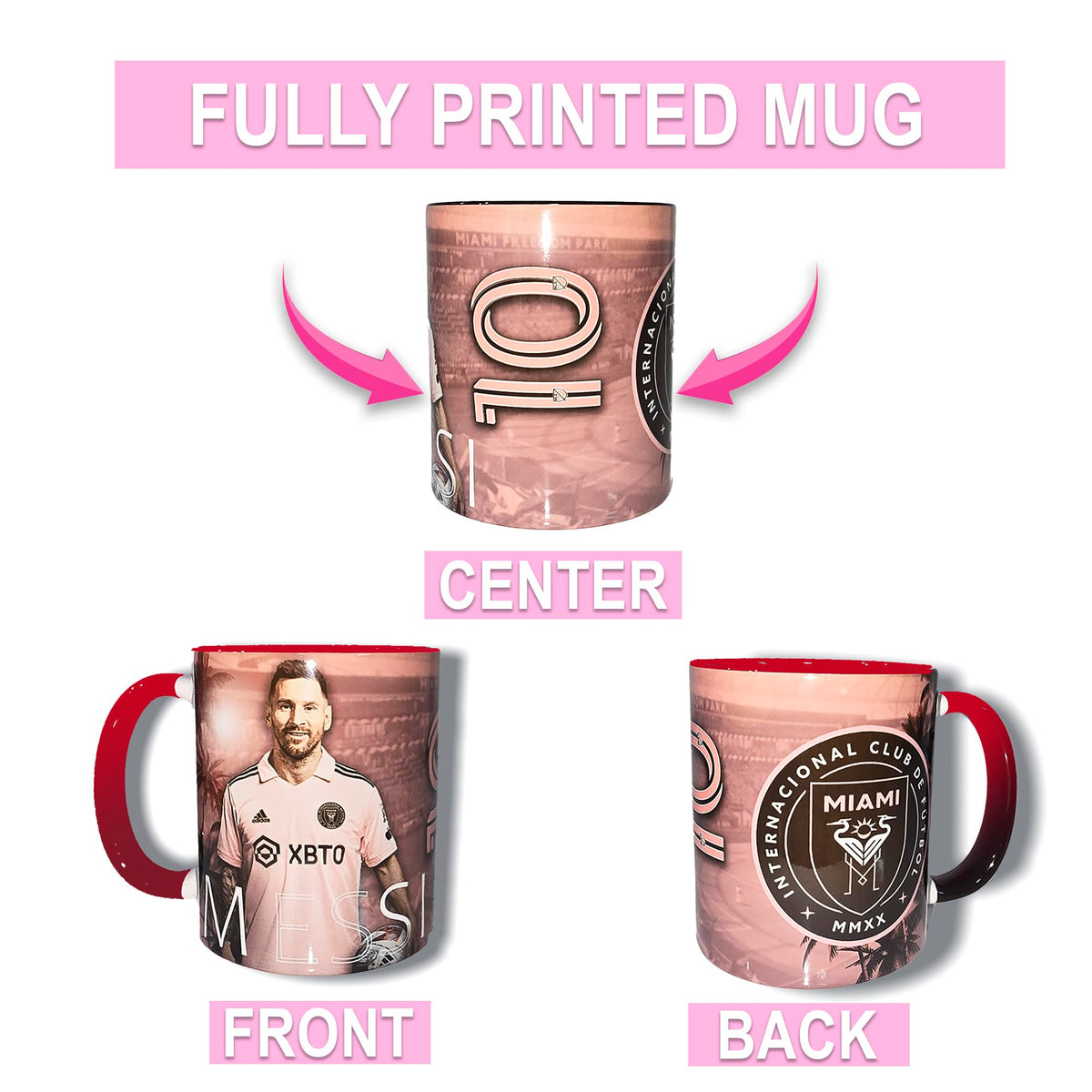 Taza de café de fútbol con impresión completa