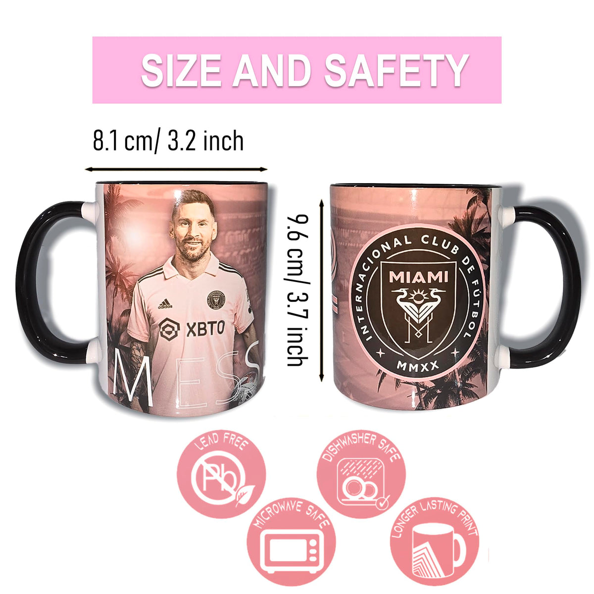 Taza de café de fútbol con impresión completa