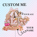 Personalized Coquette Cake Topper | 3D Glitter Birthday Decoration