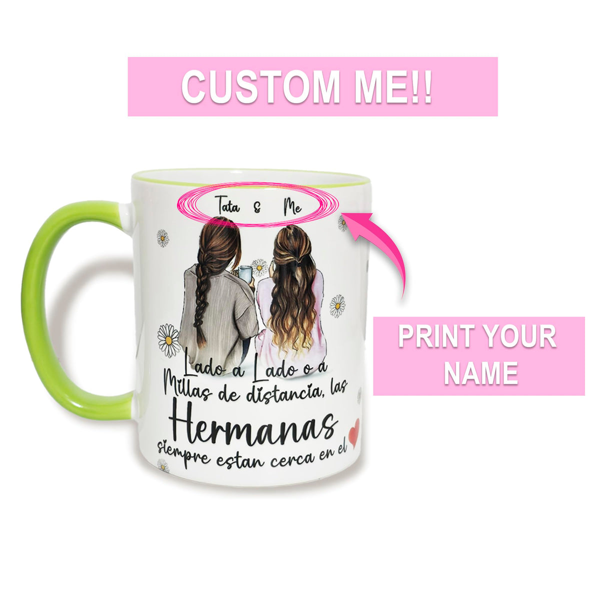 Personalized Sister 11oz Ceramic Mug (Español)