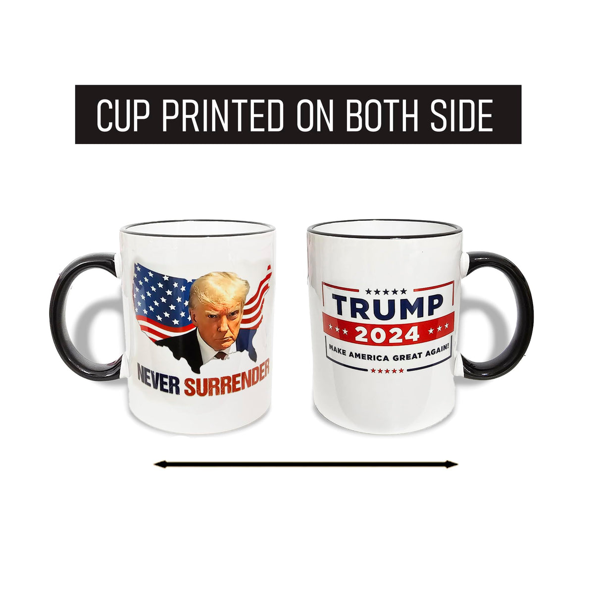 Tazas de café Trump, impresión a doble cara, cerámica, caja de regalo, regalos de cumpleaños para hombres, mujeres, papá, amigos.