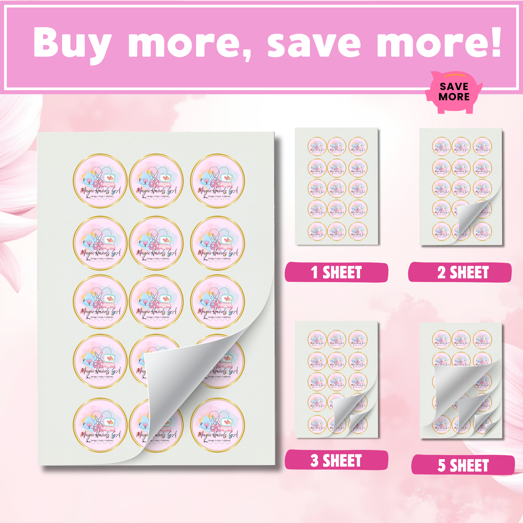 Pegatinas Personalizadas para Negocios - Logo y Diseño Incluido | Varios Tamaños