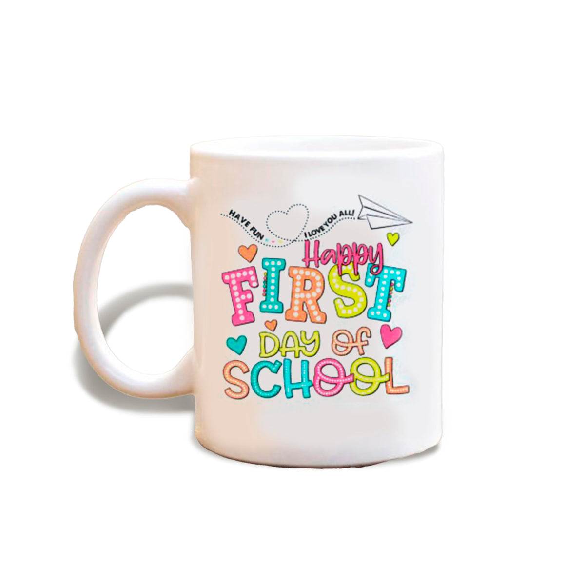 Taza de cerámica de regreso a clases, 11 oz, temática del primer día de clases